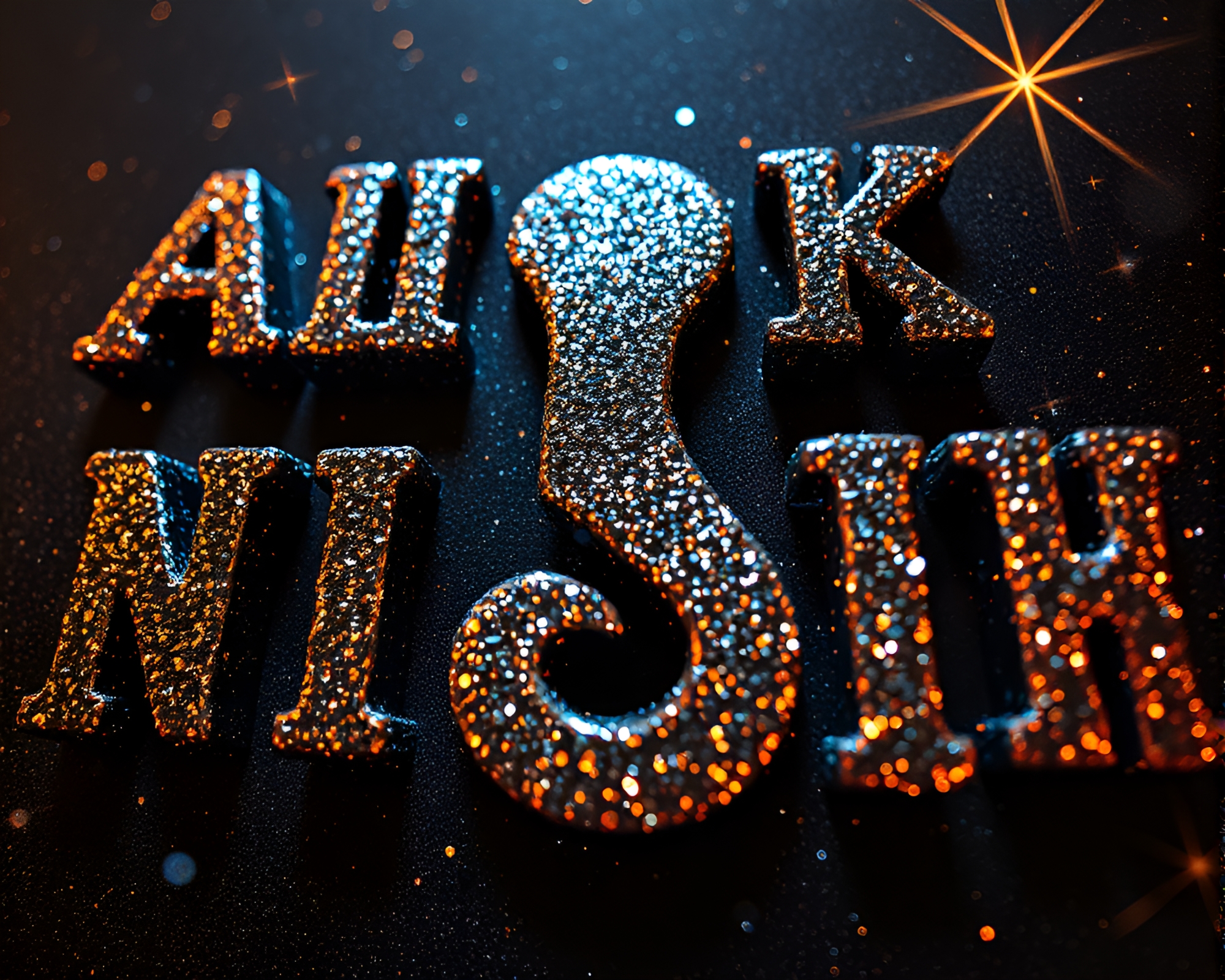 Ancient Runic Alphabet Engraved in Metallic Flakes – free AI stock image