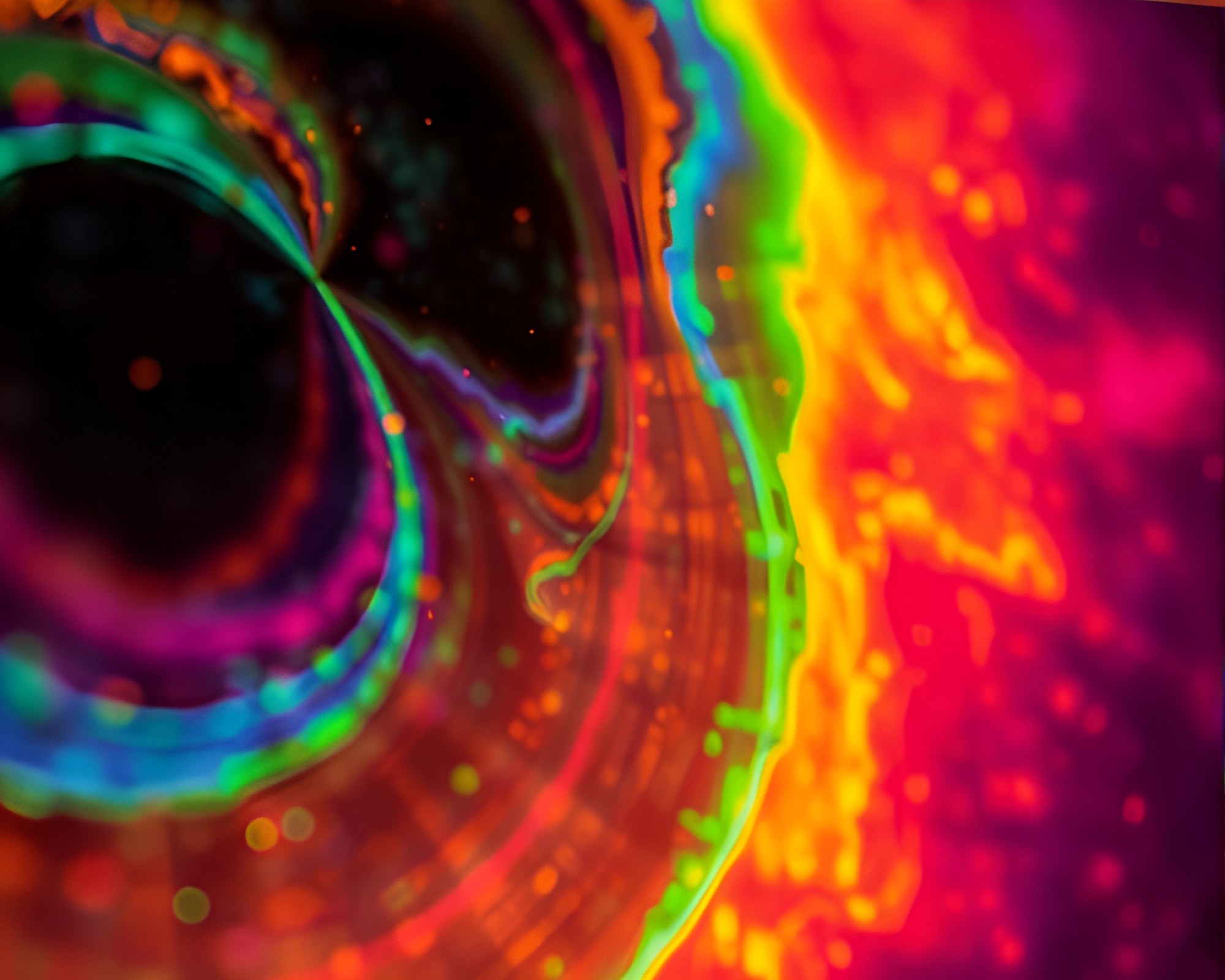 Quantum Fluctuations in Thermal Colors Close-up – free AI stock image