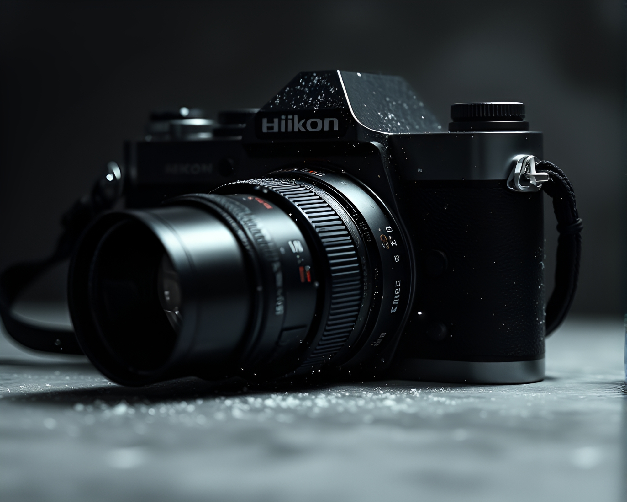 Acrylic Spatters Camera: Cinemagraph in Graphite Gray. – free AI stock image