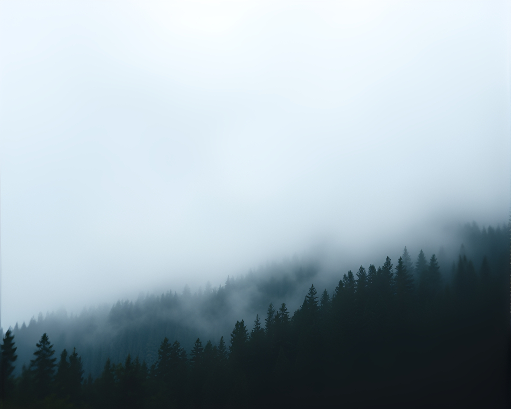 Mist-shrouded Mountain Peak in Pastel Tones – free AI stock image
