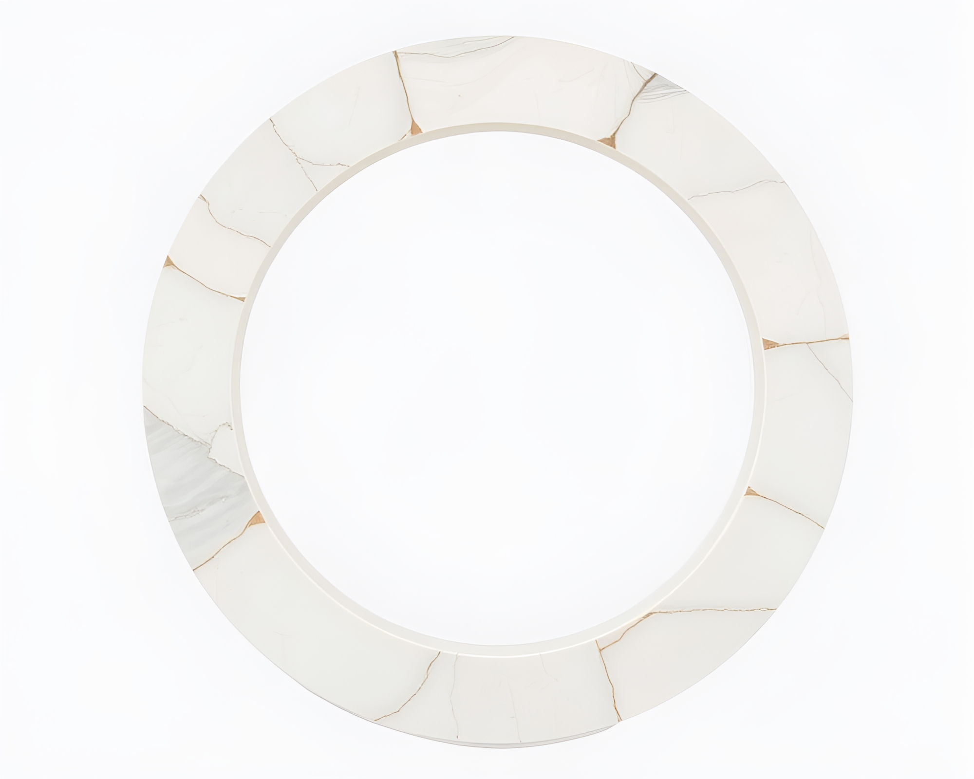 Écorché Stone Circle in Ivory White Light – free AI stock image