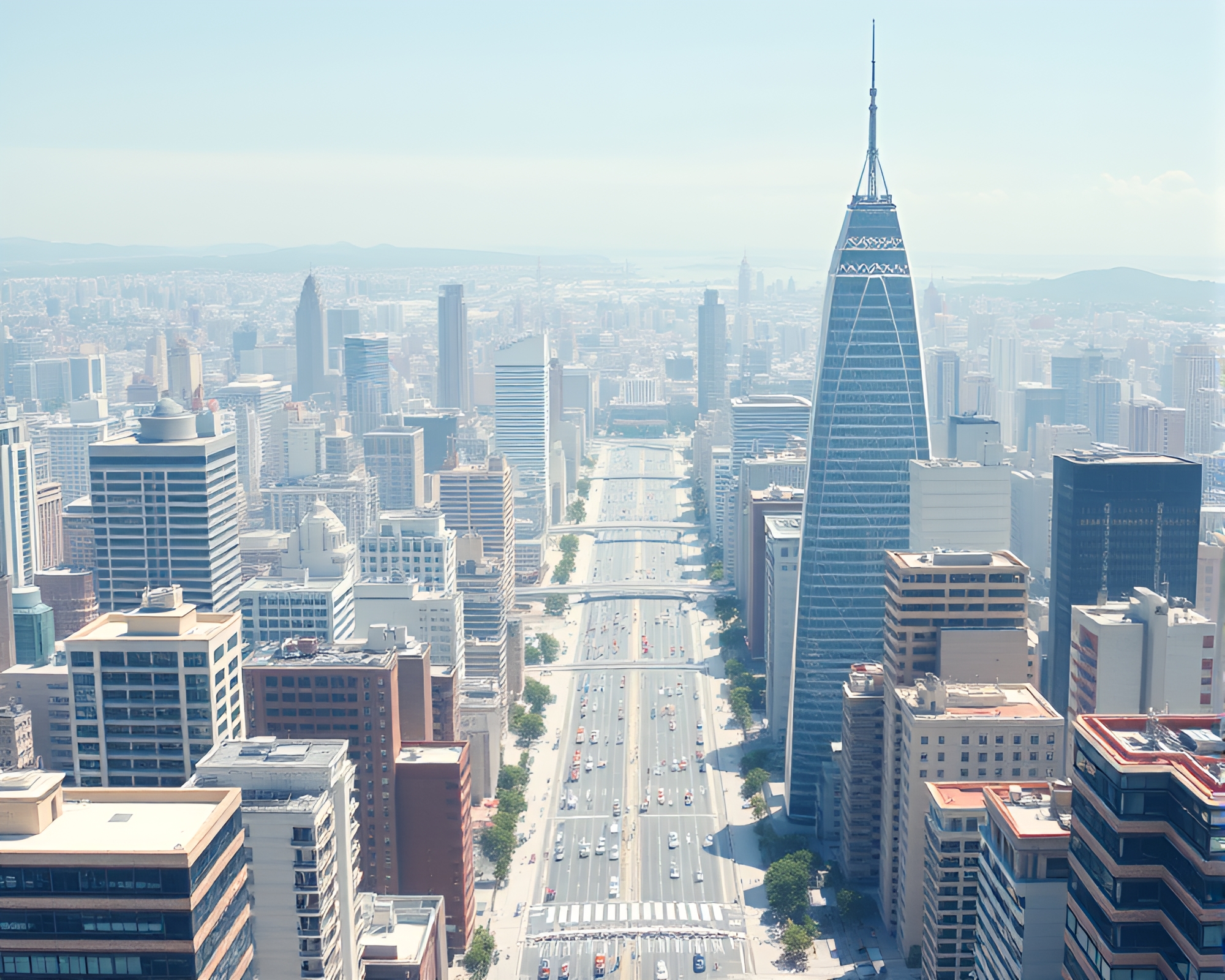 Futuristic Virtual Ivory City Pixelation – free AI stock image