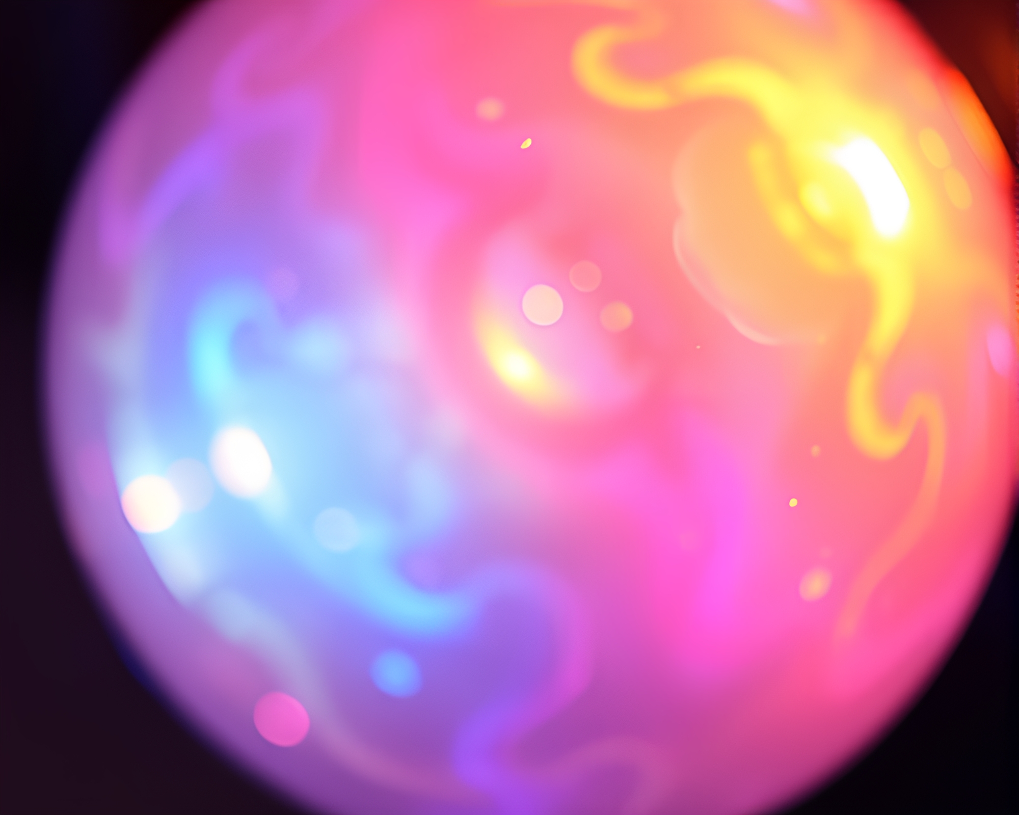 Fractal oil lantern illuminating soap film iridescence – free AI stock image