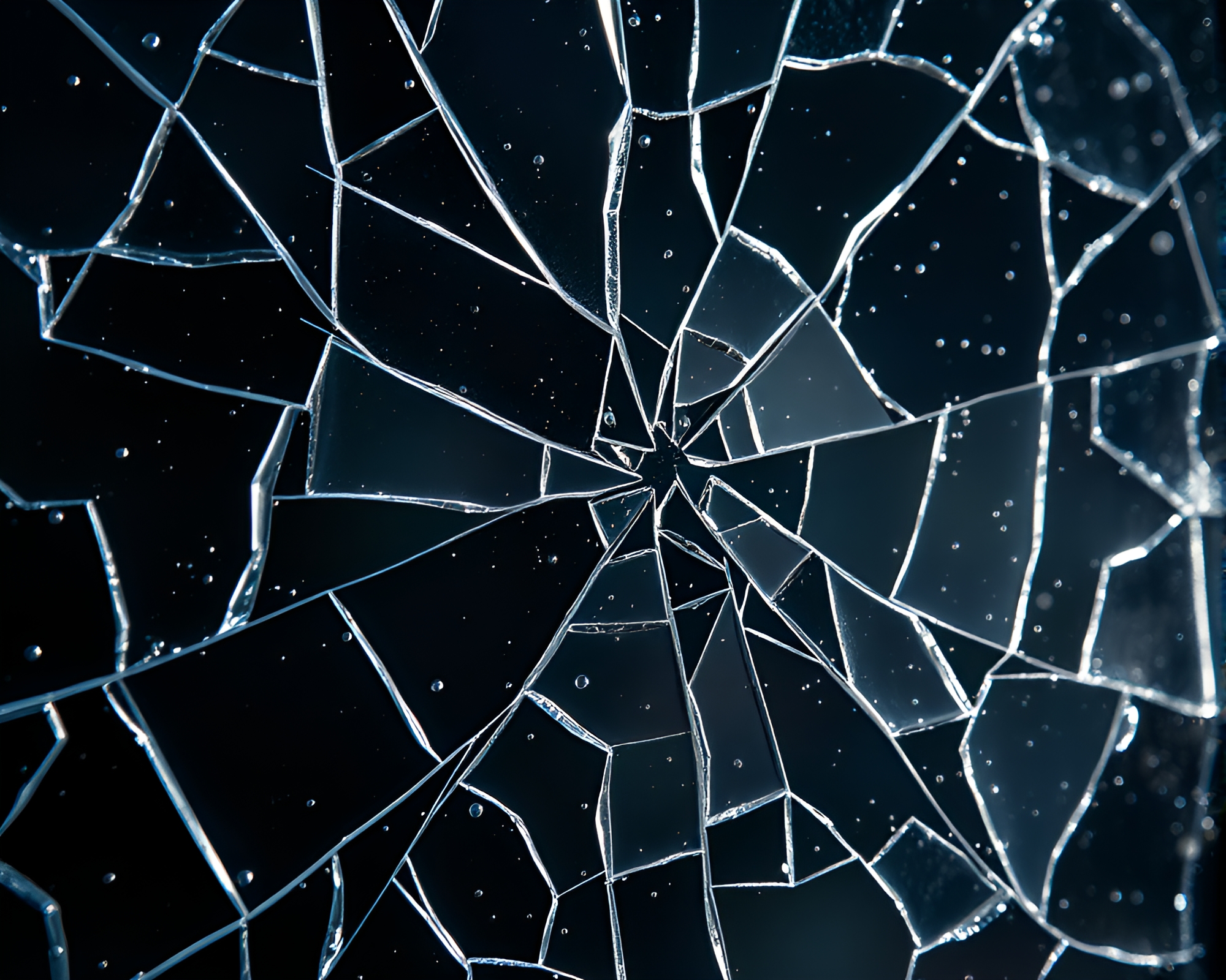 Tessellated Broken Glass Reflections in Macro Photography – free AI stock image