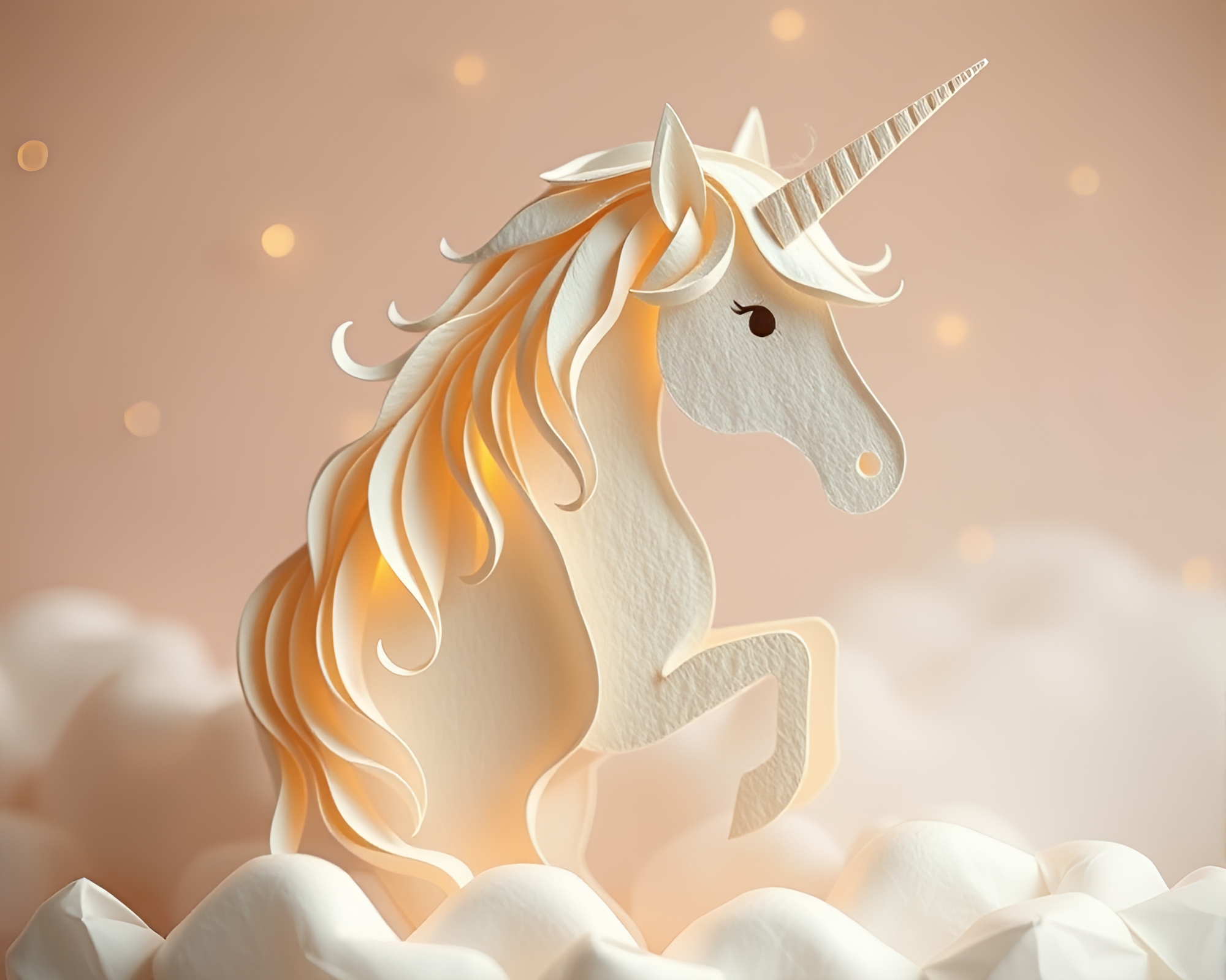 Enchanted Unicorn in Tear-Streaked Fantasy World – free AI stock image