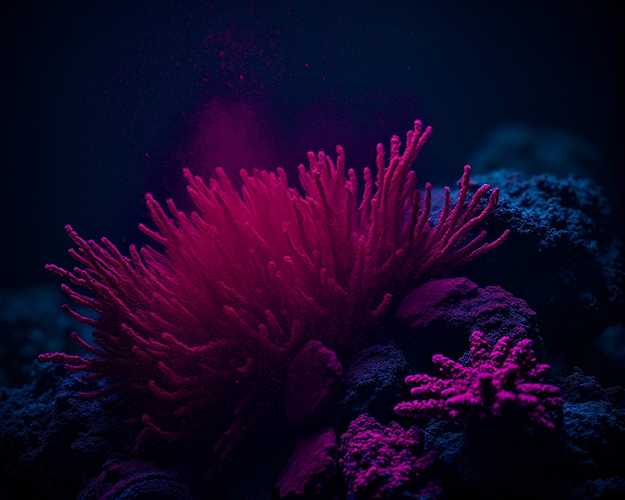 Chiaroscuro Duotone Reef in Dust Overlay – free AI stock image