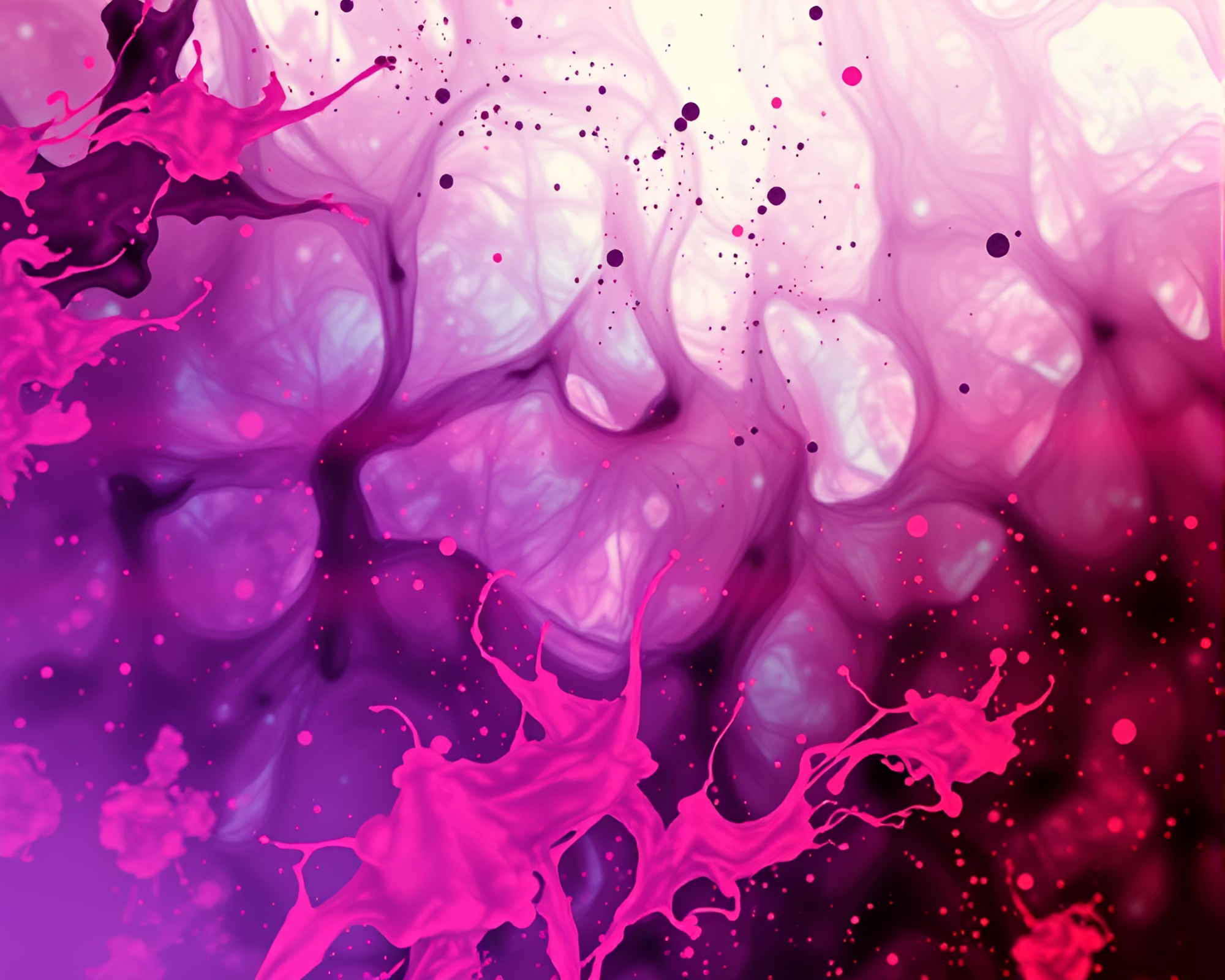 Dimensional Rift Ink Splashes Retro Real-Time Ray Tracing – free AI stock image