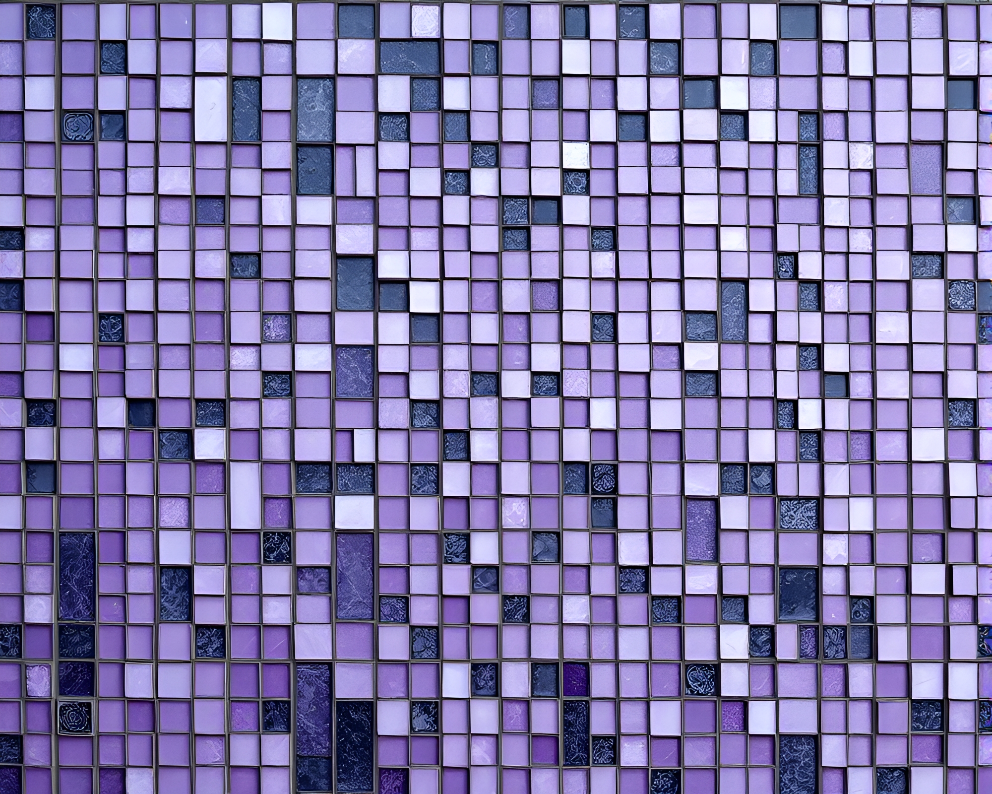 Dimensional Rift Tiled Mosaic at Lavender Twilight – free AI stock image