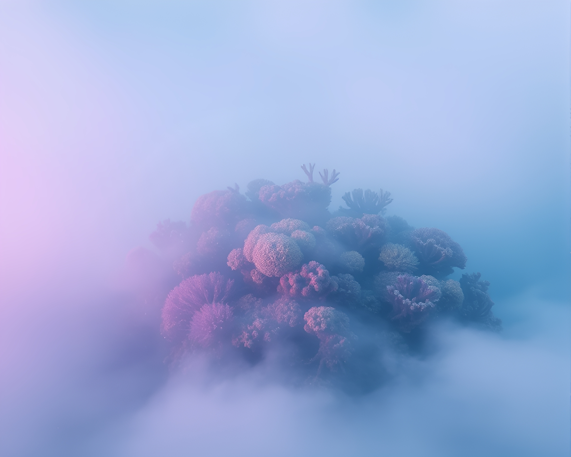 Ethereal Reef in Glitter Mist – free AI stock image