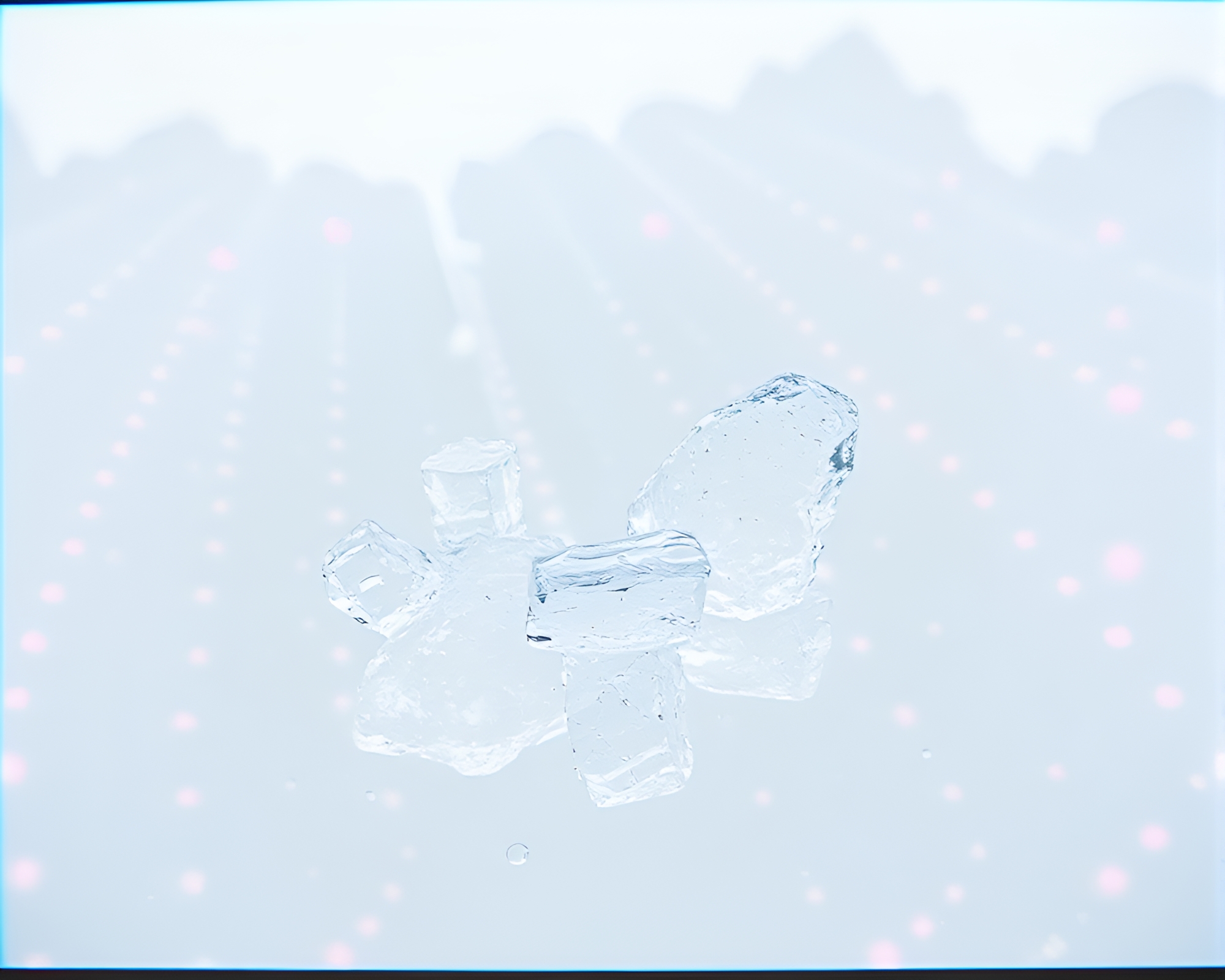 Frozen Reality: VHS Augmented Crystals Overlay – free AI stock image