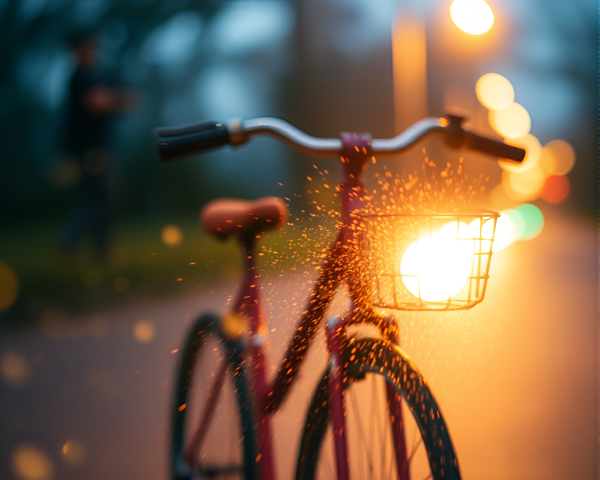 Bicycle in Miniature City – free AI stock image