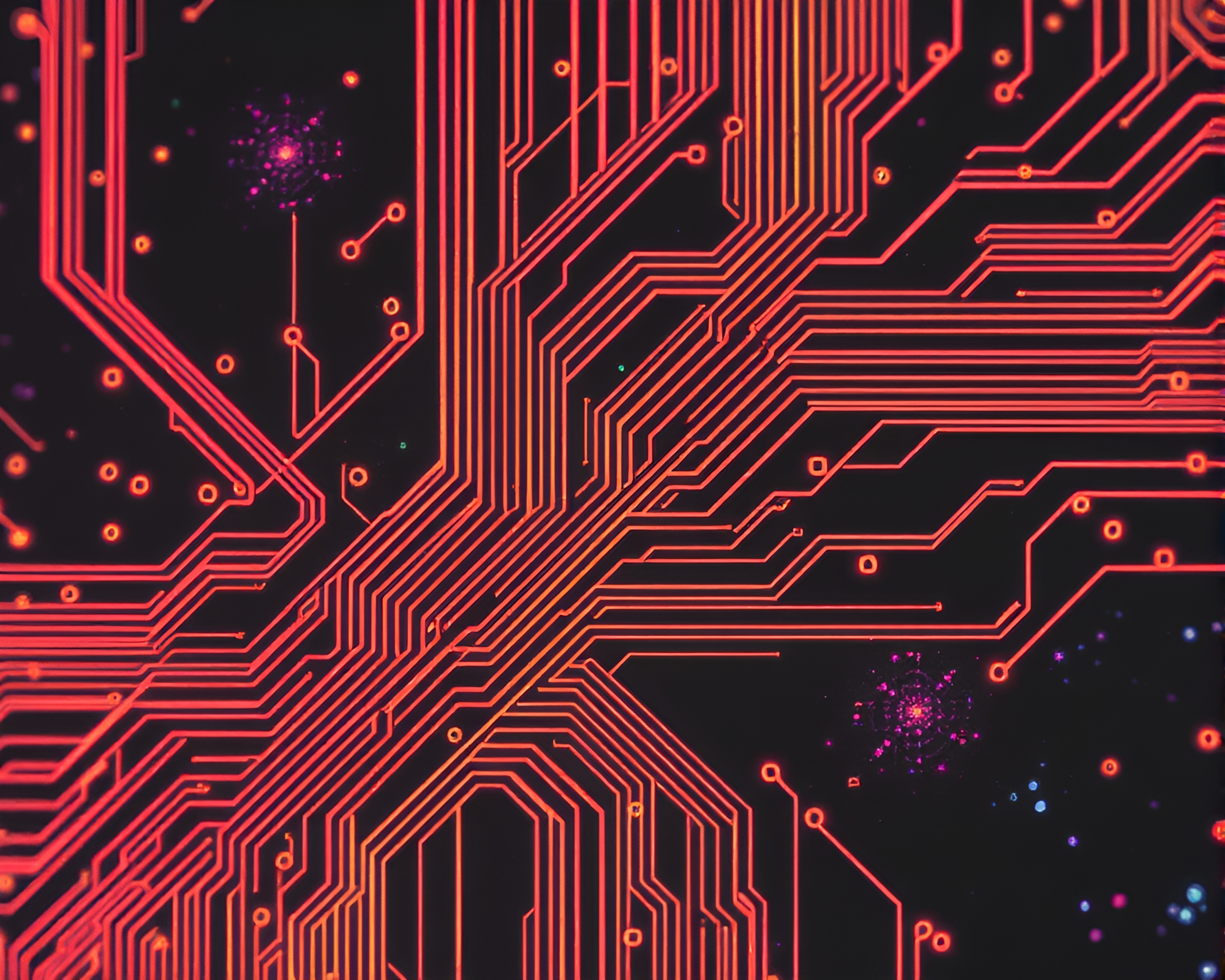 Quantum Computer Circuit Board in Grisaille Style – free AI stock image