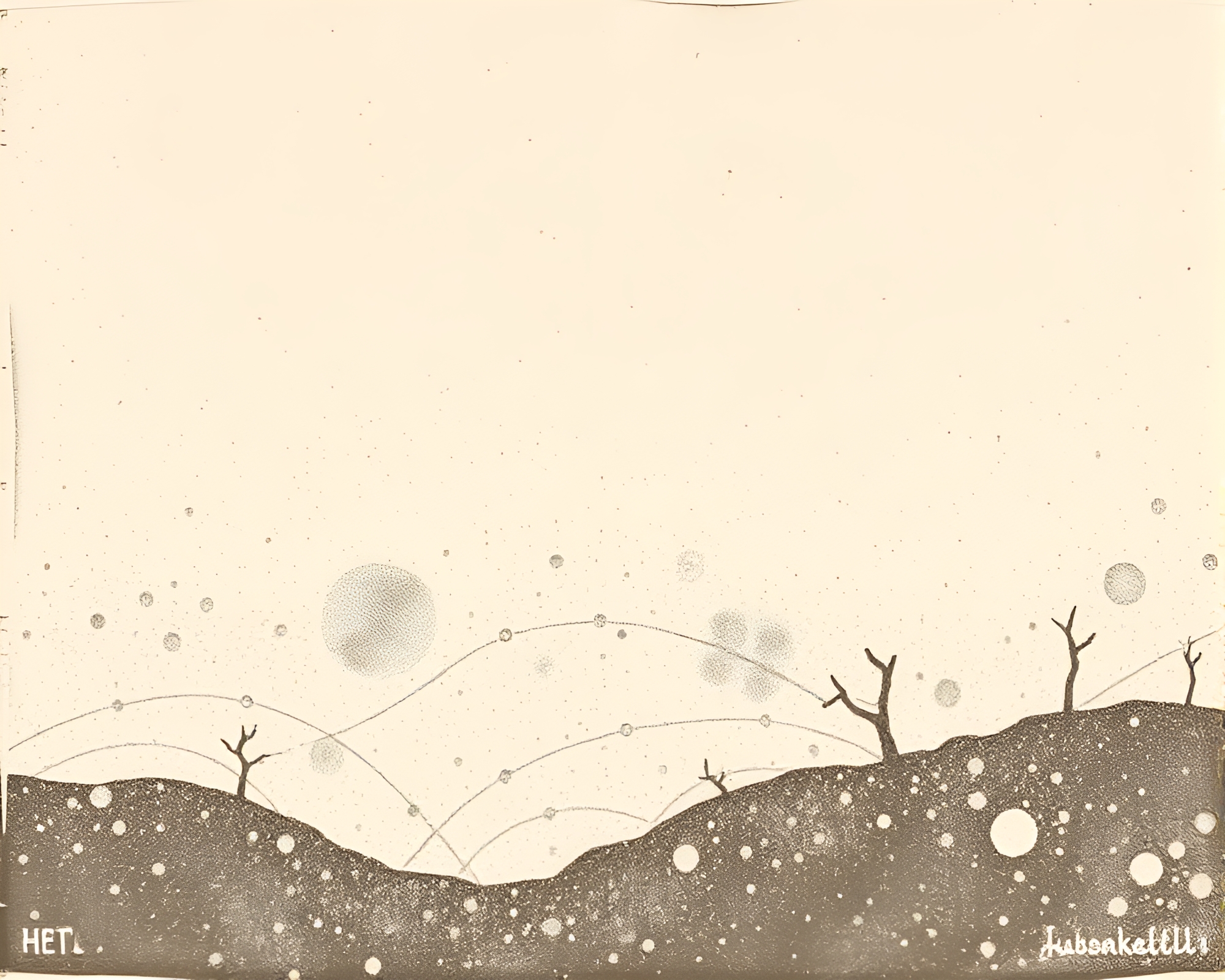 Majestic Ice-Blue Hot Spring Linocut Composition – free AI stock image