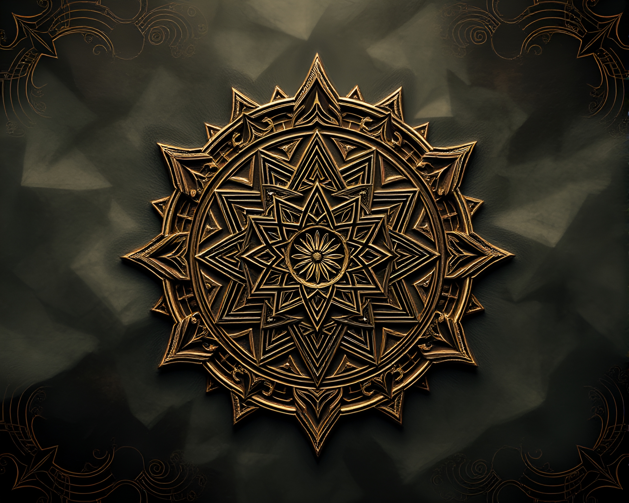 Mystical Origami Sigil in Enigmatic Smoky Haze – free AI stock image