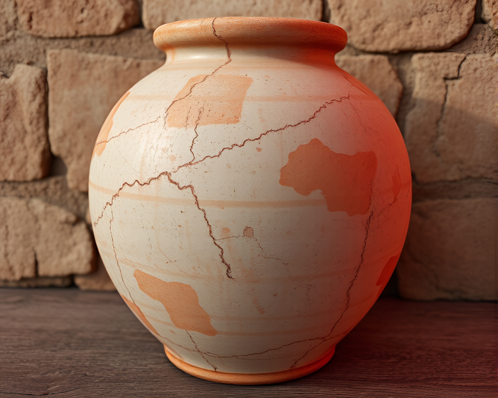 Rustic Pottery Textured with Infrared Lighting – free AI stock image