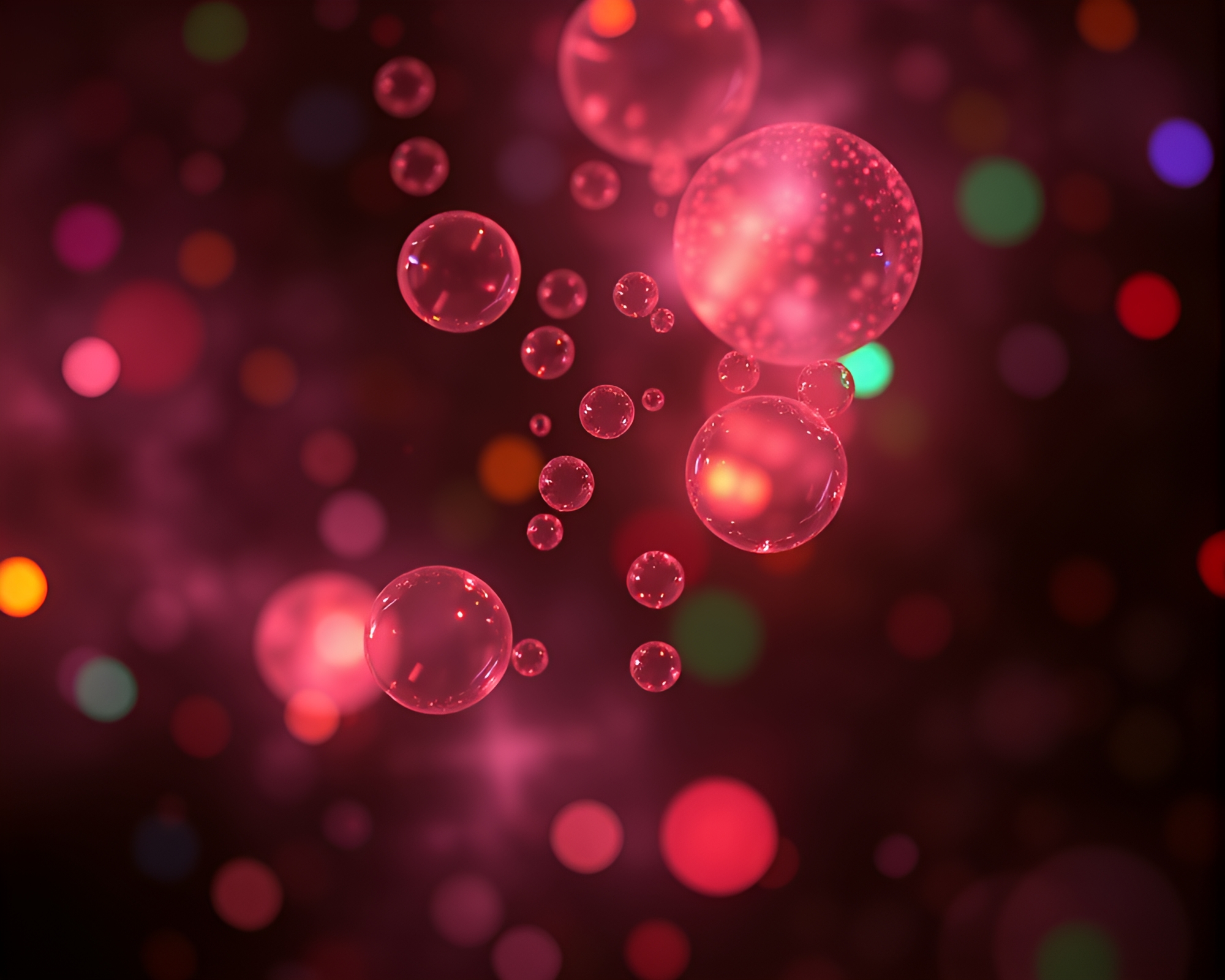 Glowing Lamp Bubble Cluster Triad Composition – free AI stock image
