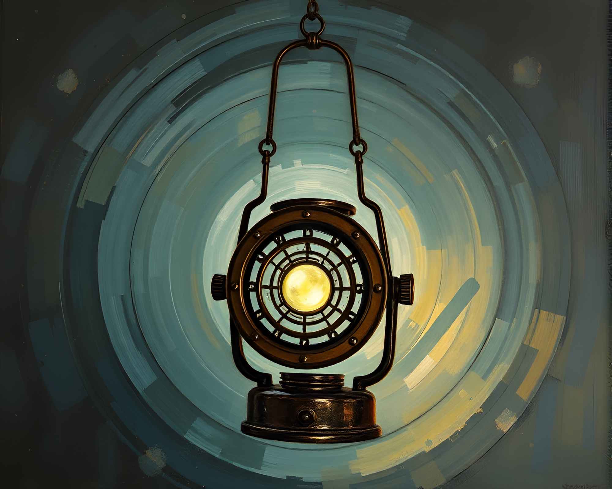 Antique Sextant in Lantern-Lit Impressions – free AI stock image