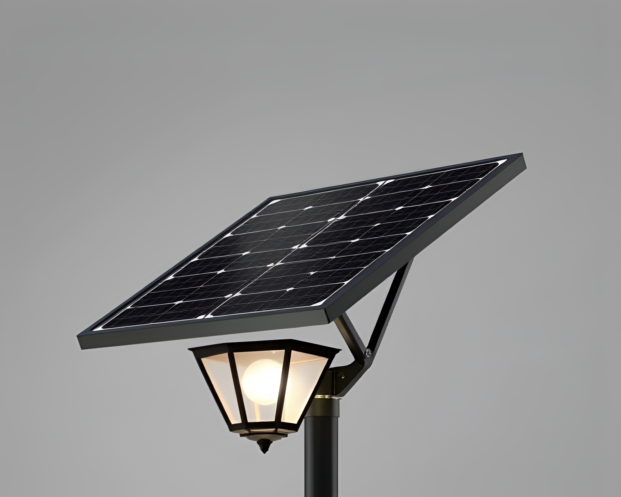 Skeuomorphic Solar Panel Array at Library Lamp Light – free AI stock image
