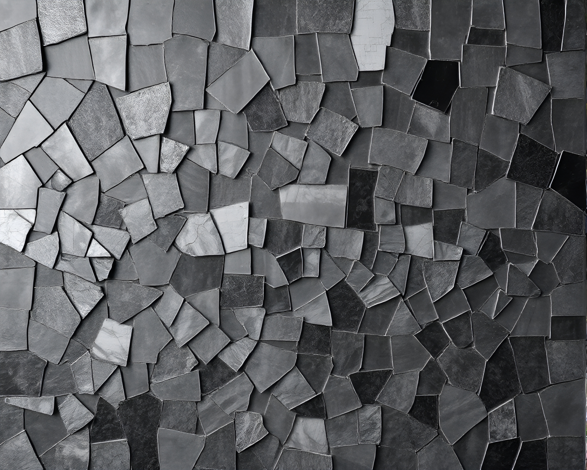 Leviathan’s Graphite Gray Mosaic Fragment Art – free AI stock image