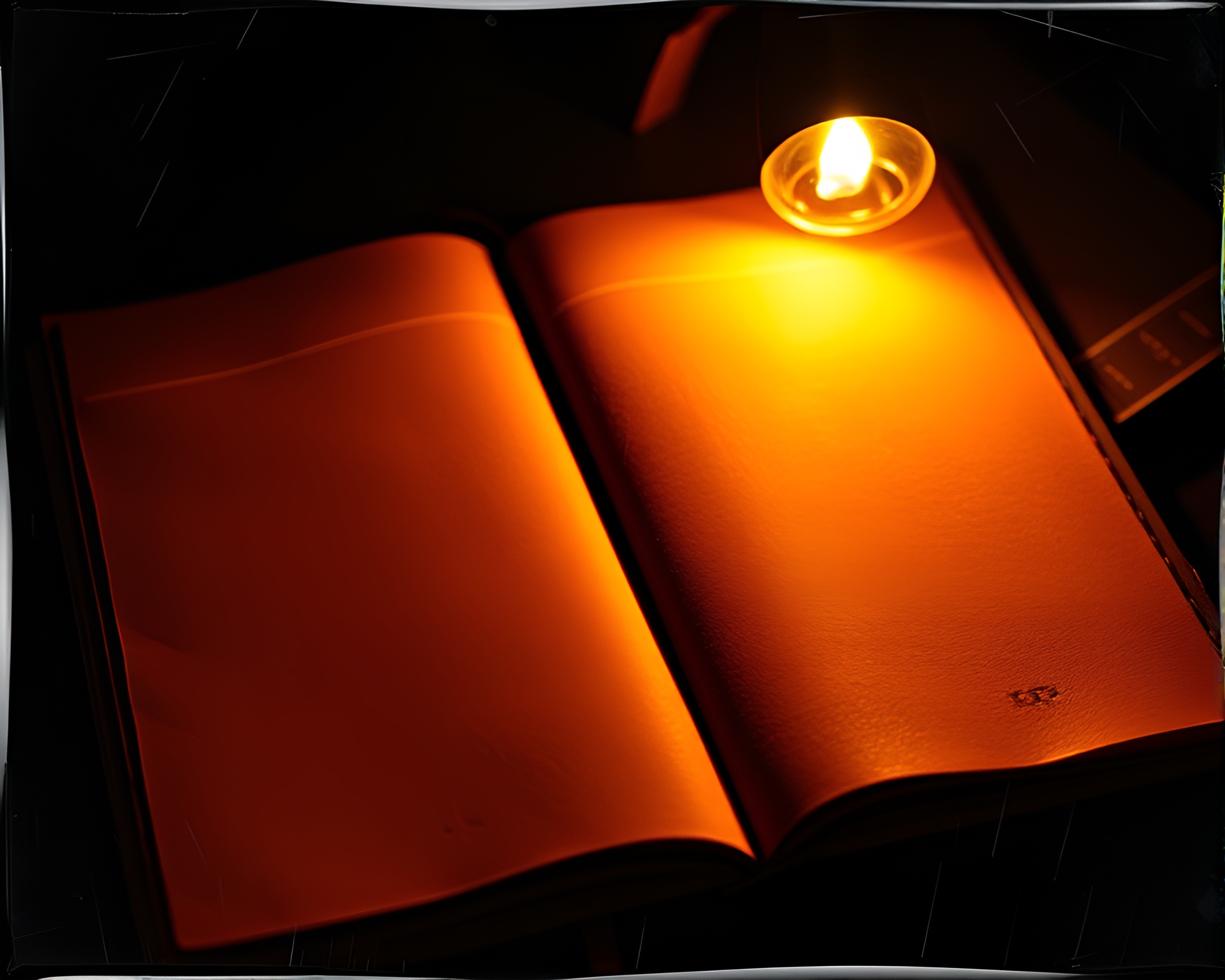 Mystical Leather Diary in Strobe Light Club Collage – free AI stock image