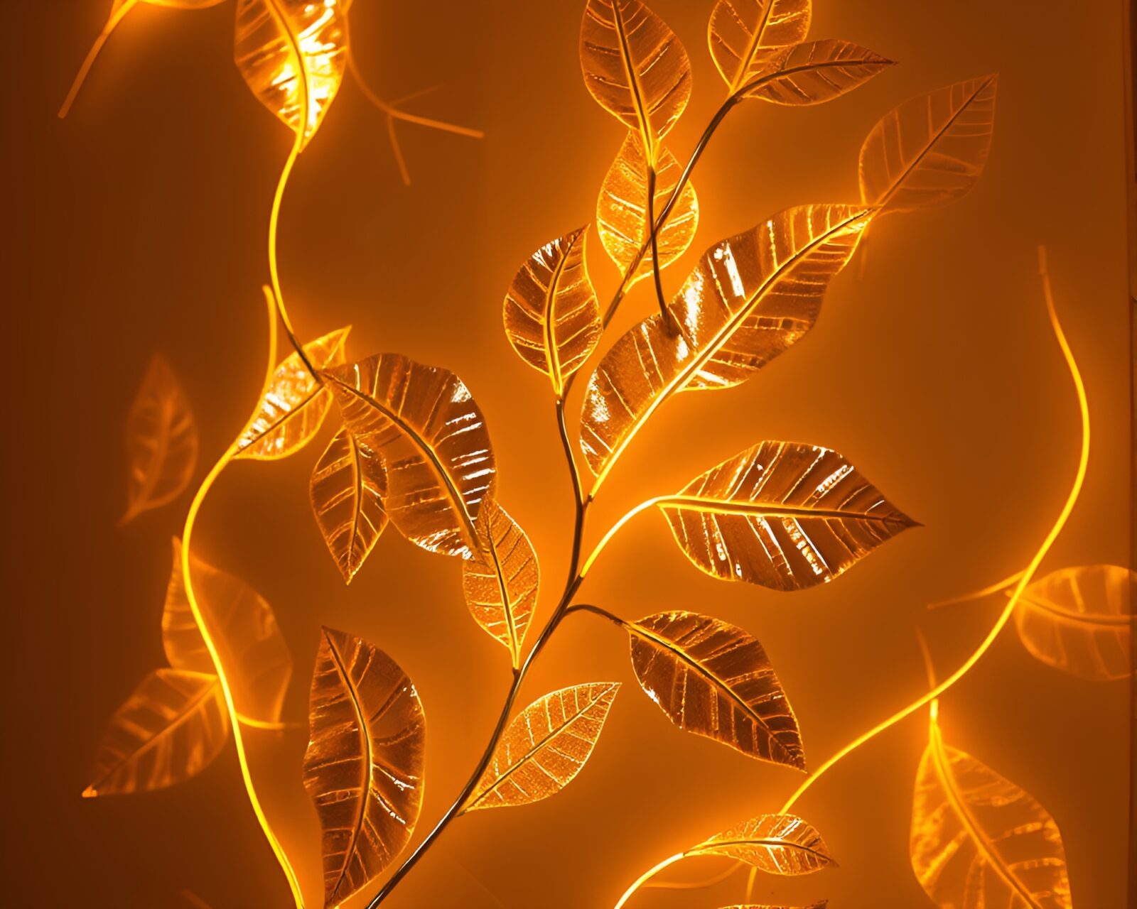 Fluorescent glow highlights contouring on silver-accented cello art piece