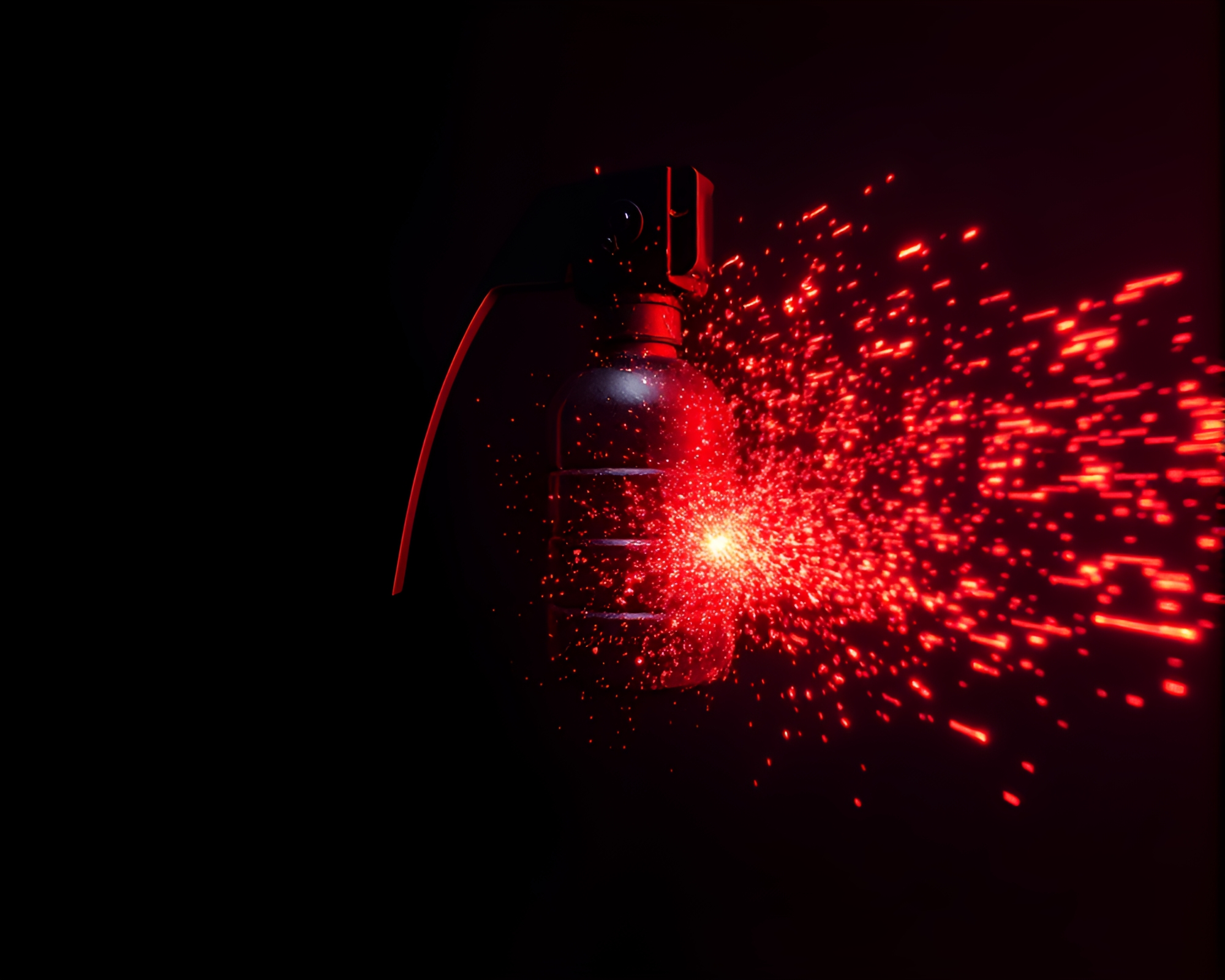 Surreal Antimatter Grenade Explosion in Pixelated Light – free AI stock image