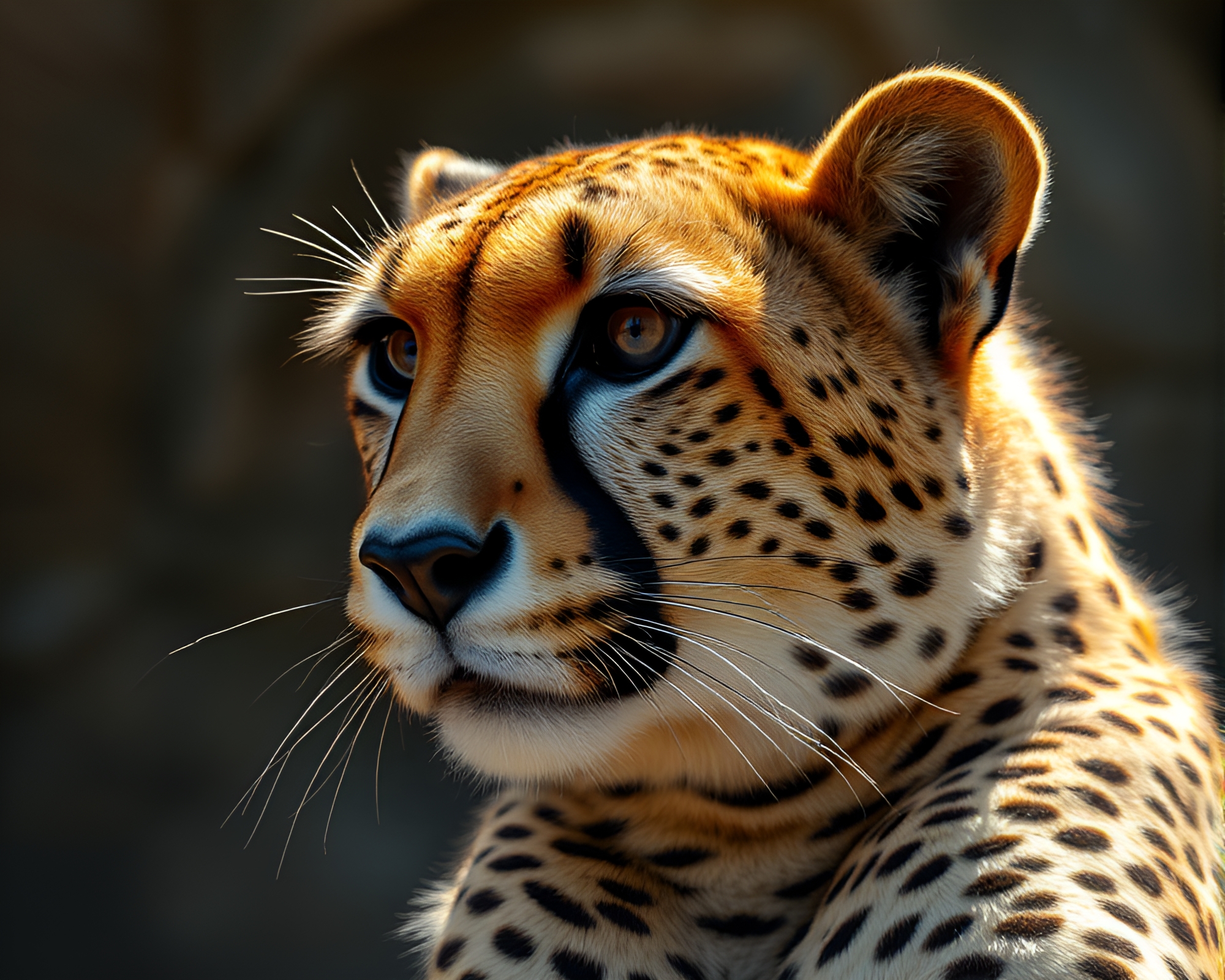 Surreal Cheetah Mirage in Distorted Lens Swirl – free AI stock image