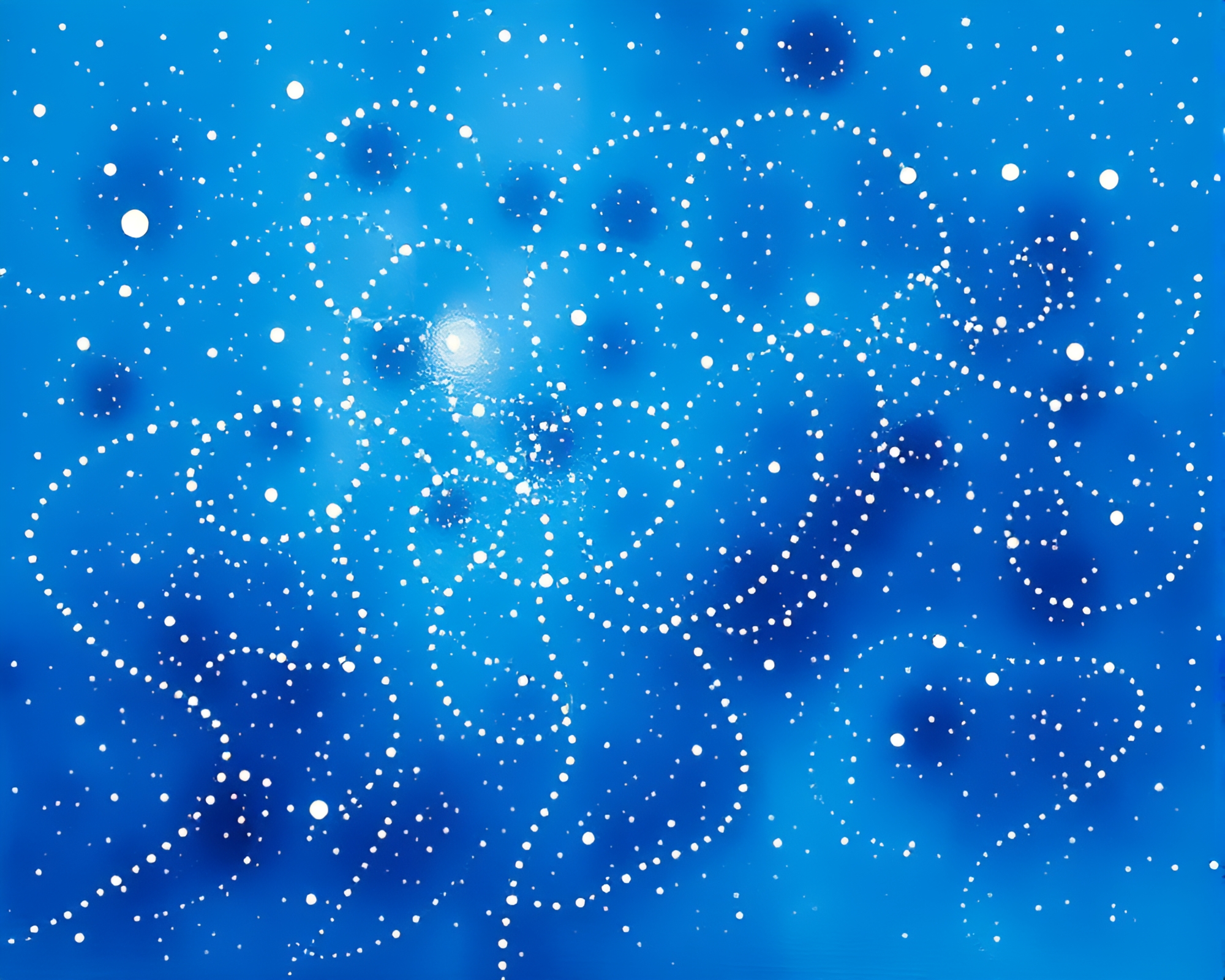 Ethereal Parallel Universe in Ocean-Blue Gouache – free AI stock image