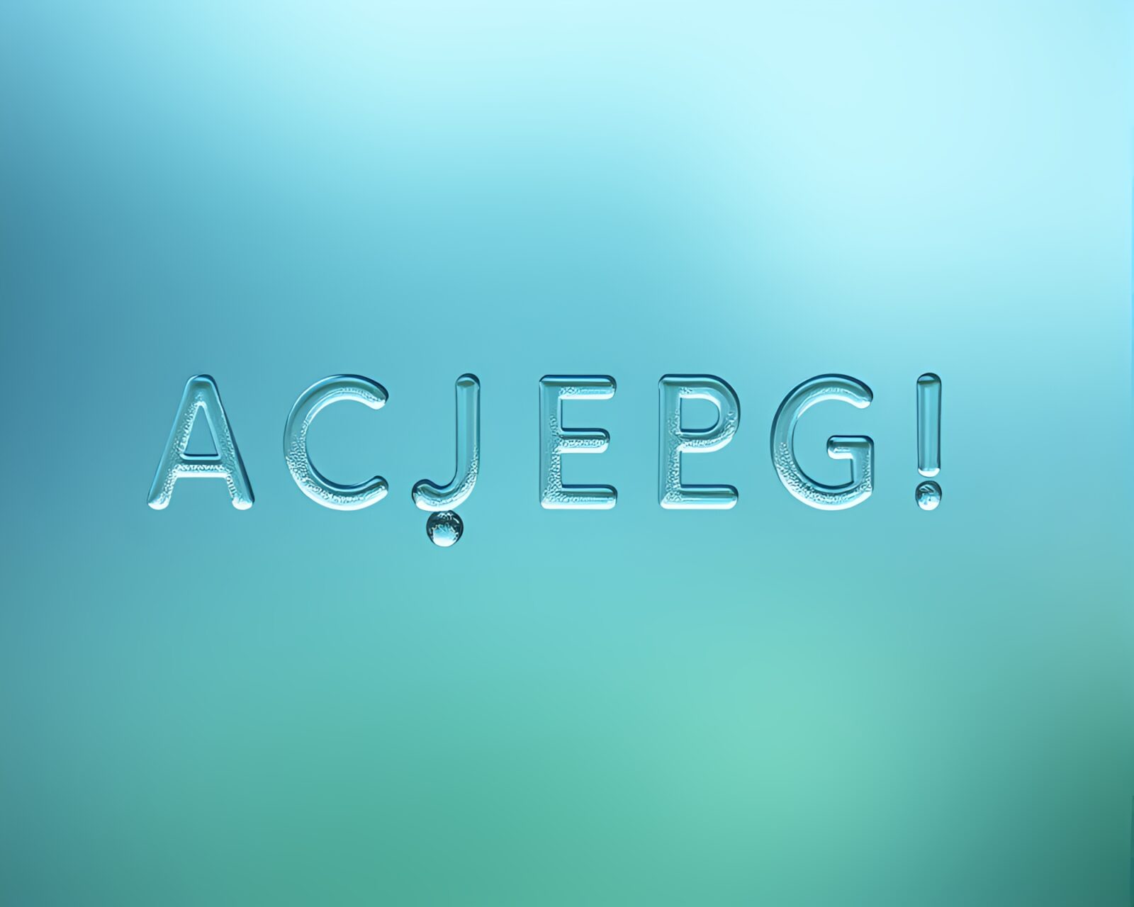 Water droplets with ancient runic symbols in retro VHS style