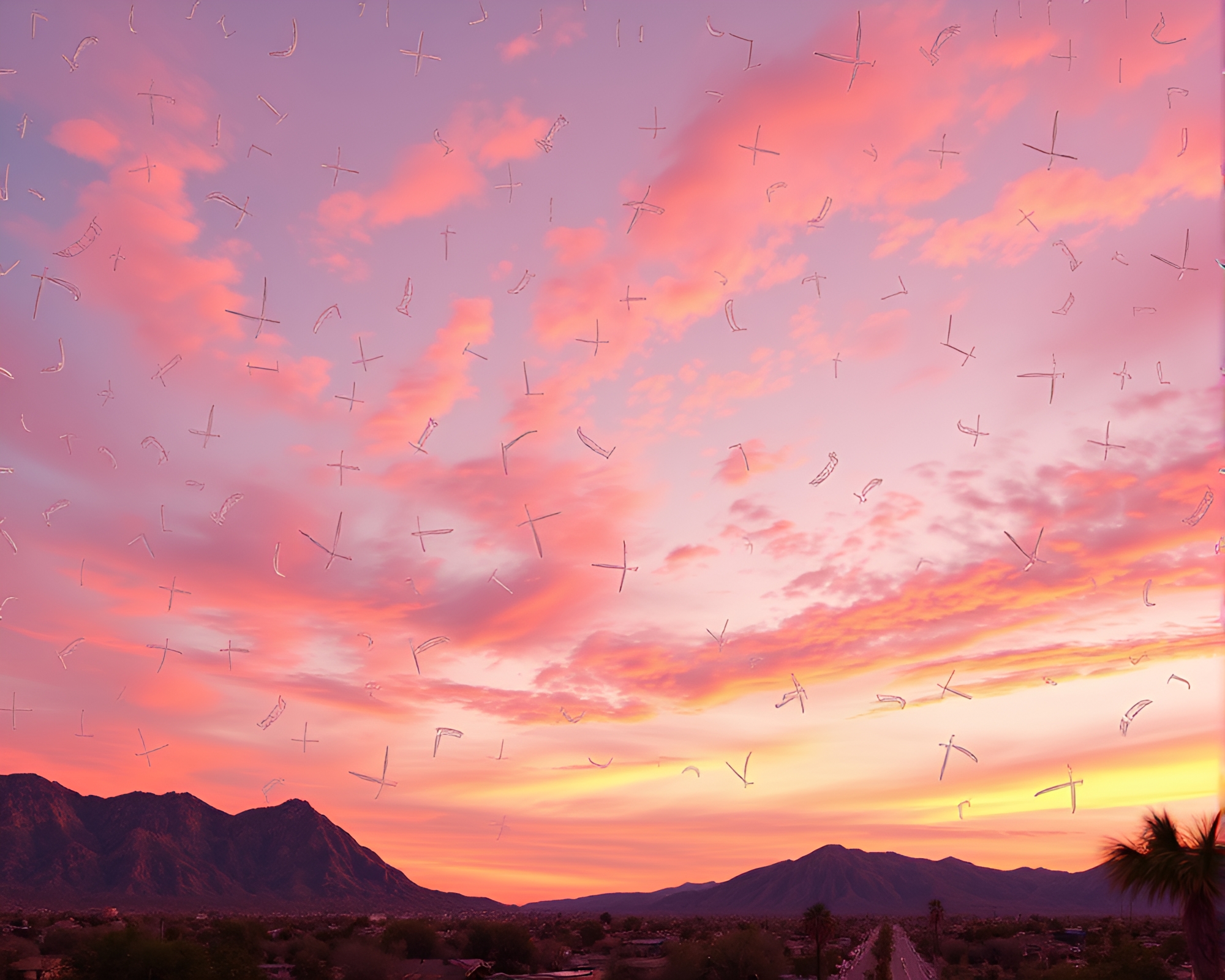 Phoenix Rising in Stereoscopic 3D at Sunrise – free AI stock image