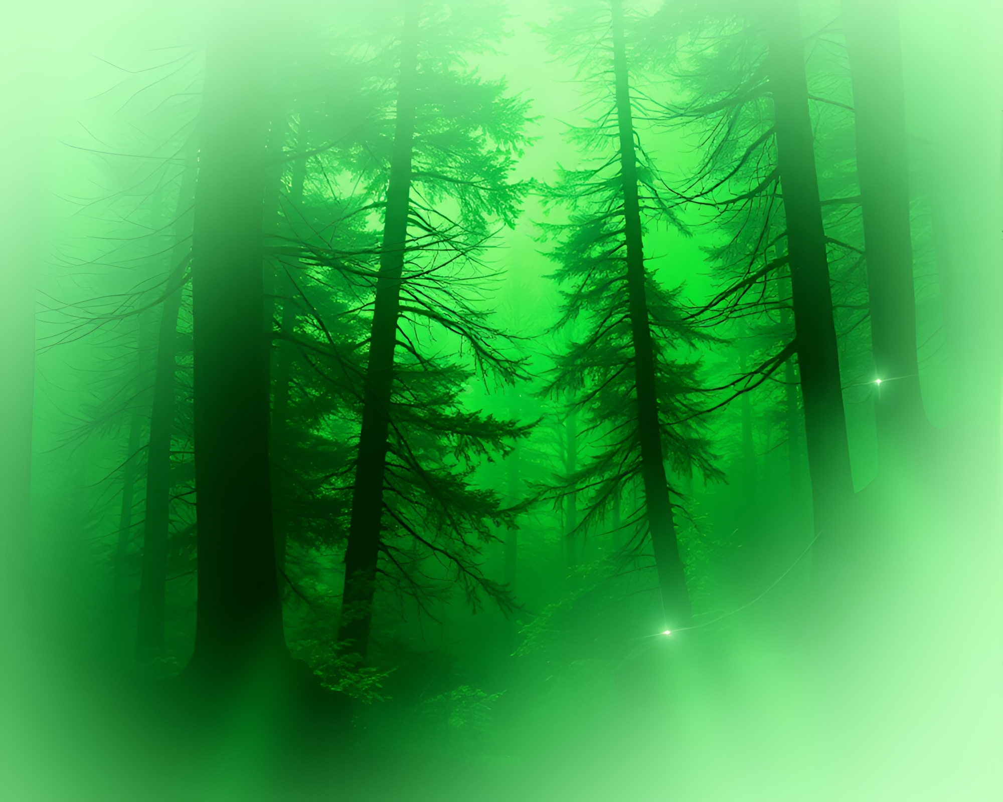 Prismatic Siren Enchantment in Verdant Forest – free AI stock image
