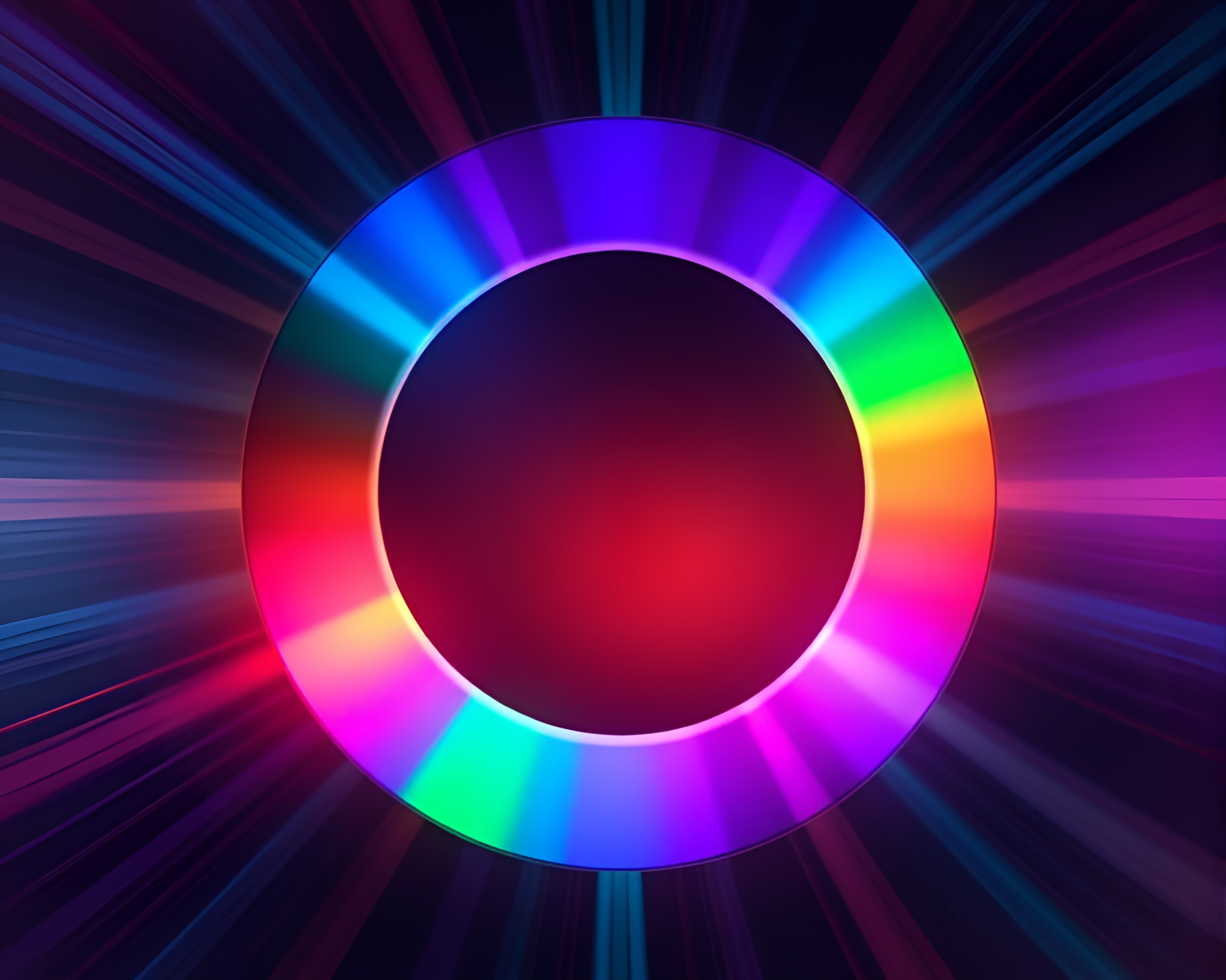 Android Goddess in Vibrant Circular Universe – free AI stock image