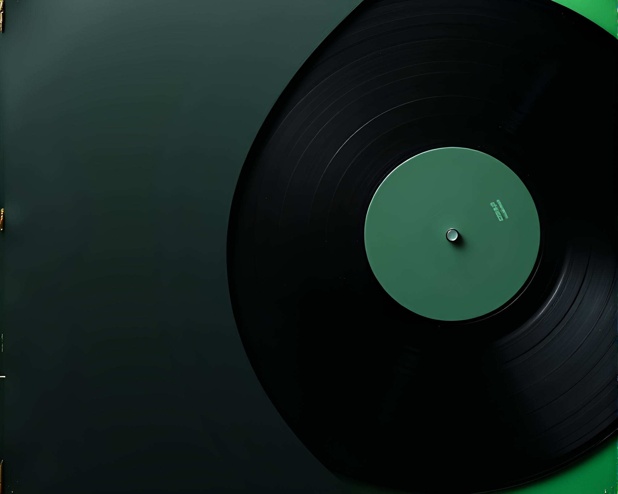 Charcoal Forest Melody: Vinyl Record Enchantment – free AI stock image