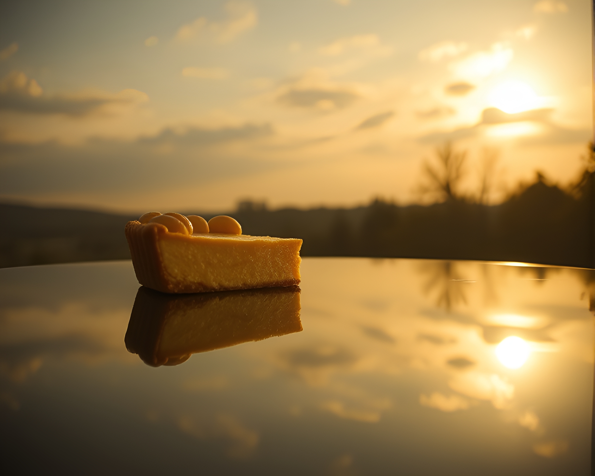 Lemon Yellow Pumpkin Pie Silhouette – free AI stock image