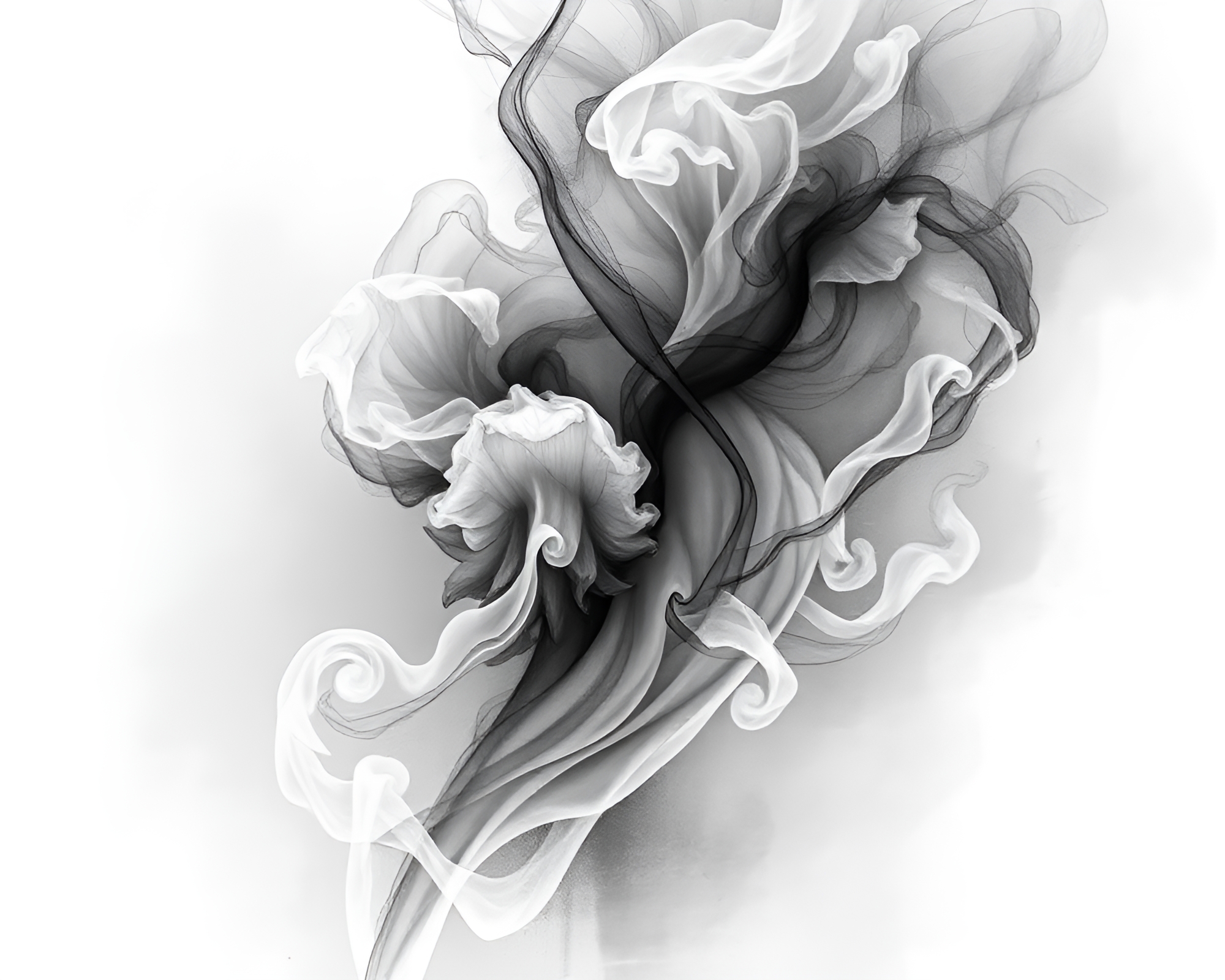 Virtual Reality Hub with Charcoal Smoke Plume Swirls – free AI stock image