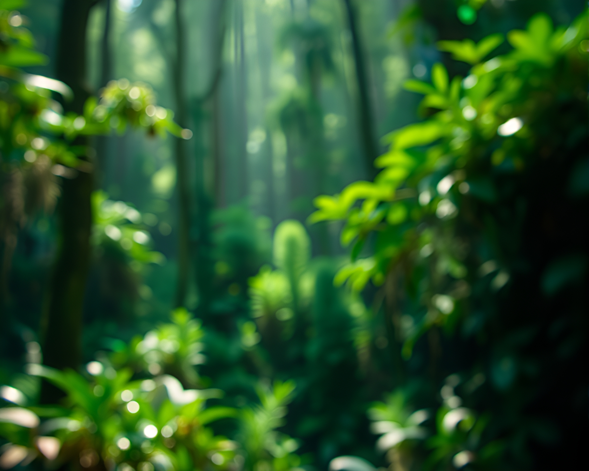 Dwarf exploring iridescent rainforest in miniature world – free AI stock image