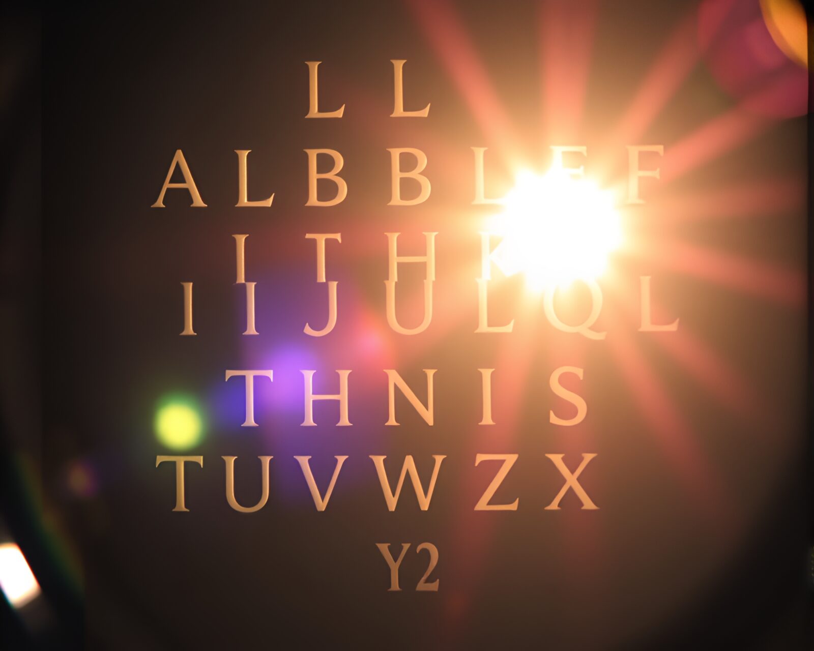 A mystical blend of ancient runes in bright midday sunlight