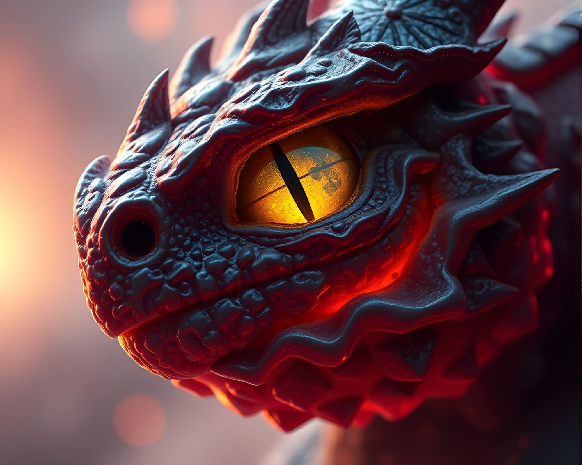 Glowing Dragon Egg in Digital Sunset – free AI stock image