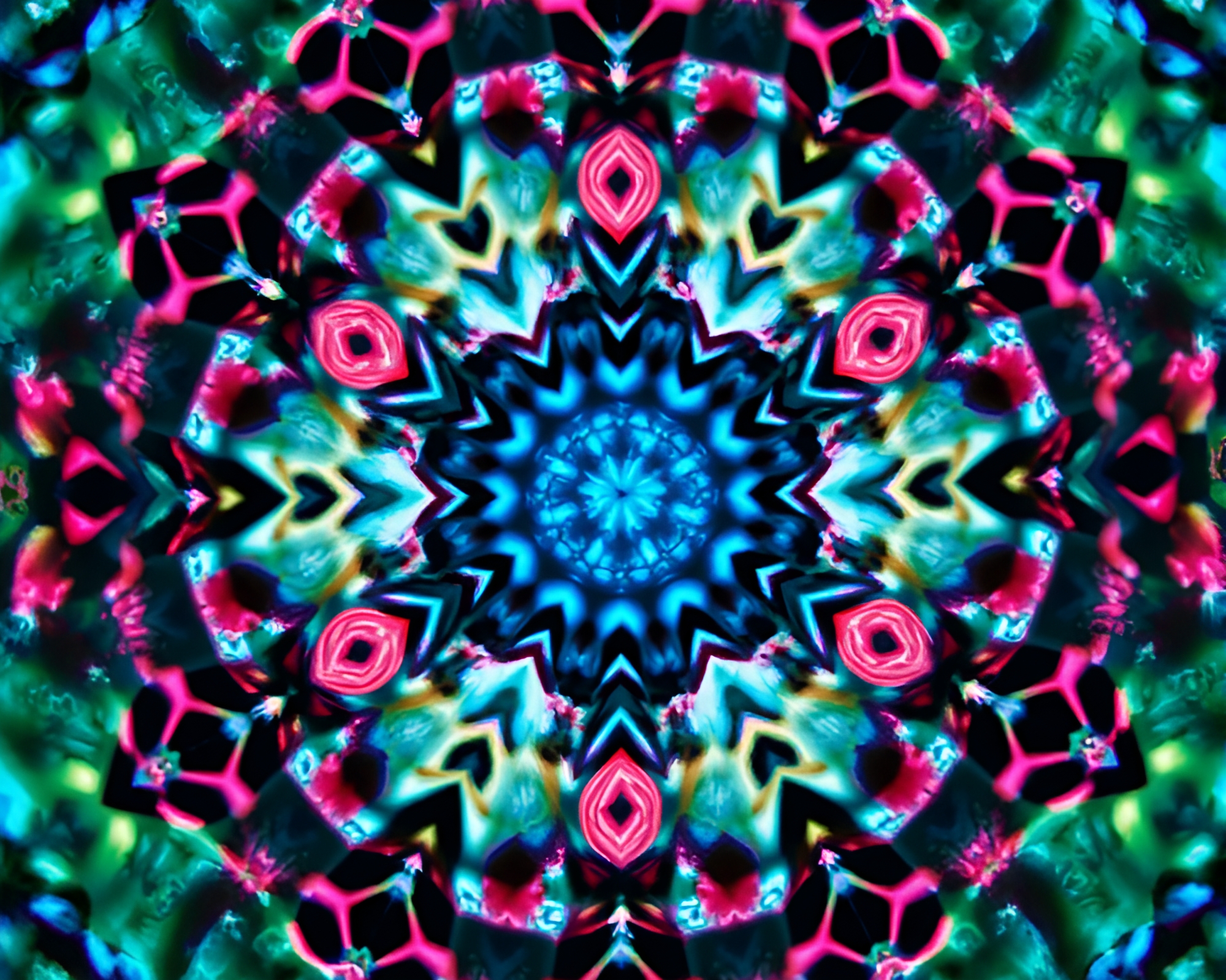 Kaleidoscopic Fish-Eye Dream: Graphic Novel Art – free AI stock image