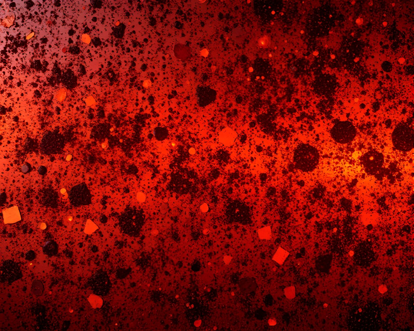 Abstract telescope piece with neon lights and mosaic textures