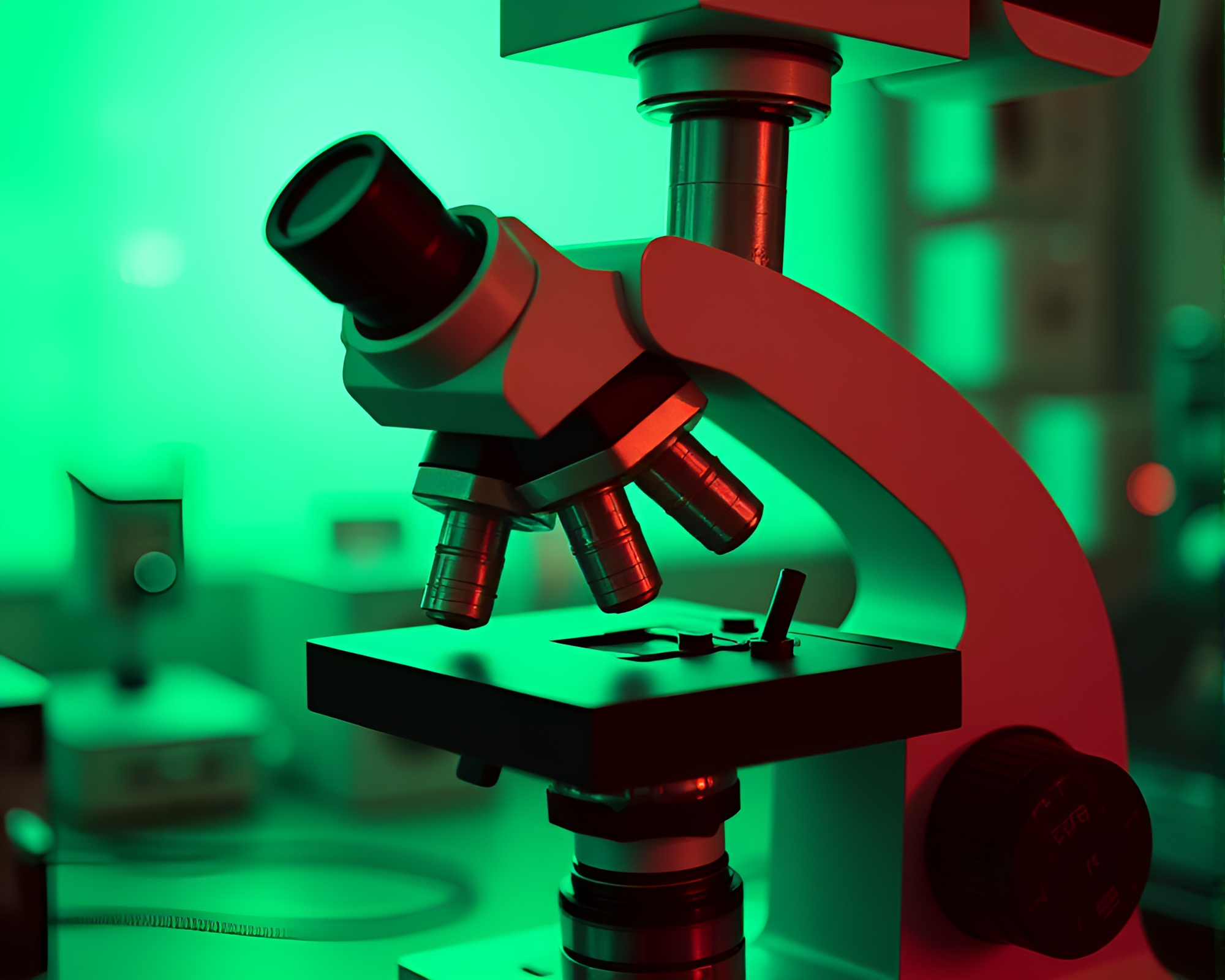 Chromatic Aberration Microscopic Mint Green Graphic Novel – free AI stock image