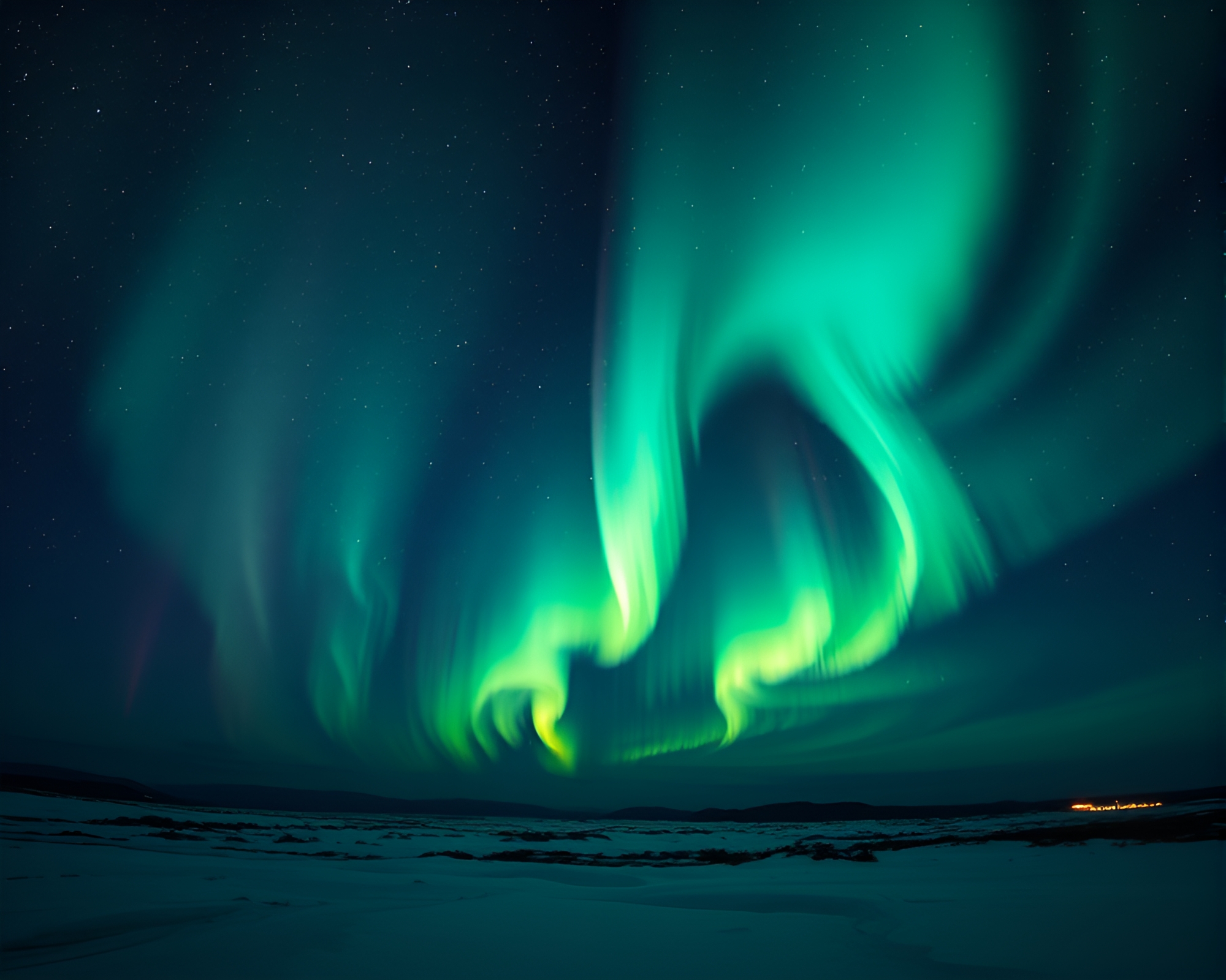 Aurora Borealis Bioluminescent Motion Capture Art – free AI stock image