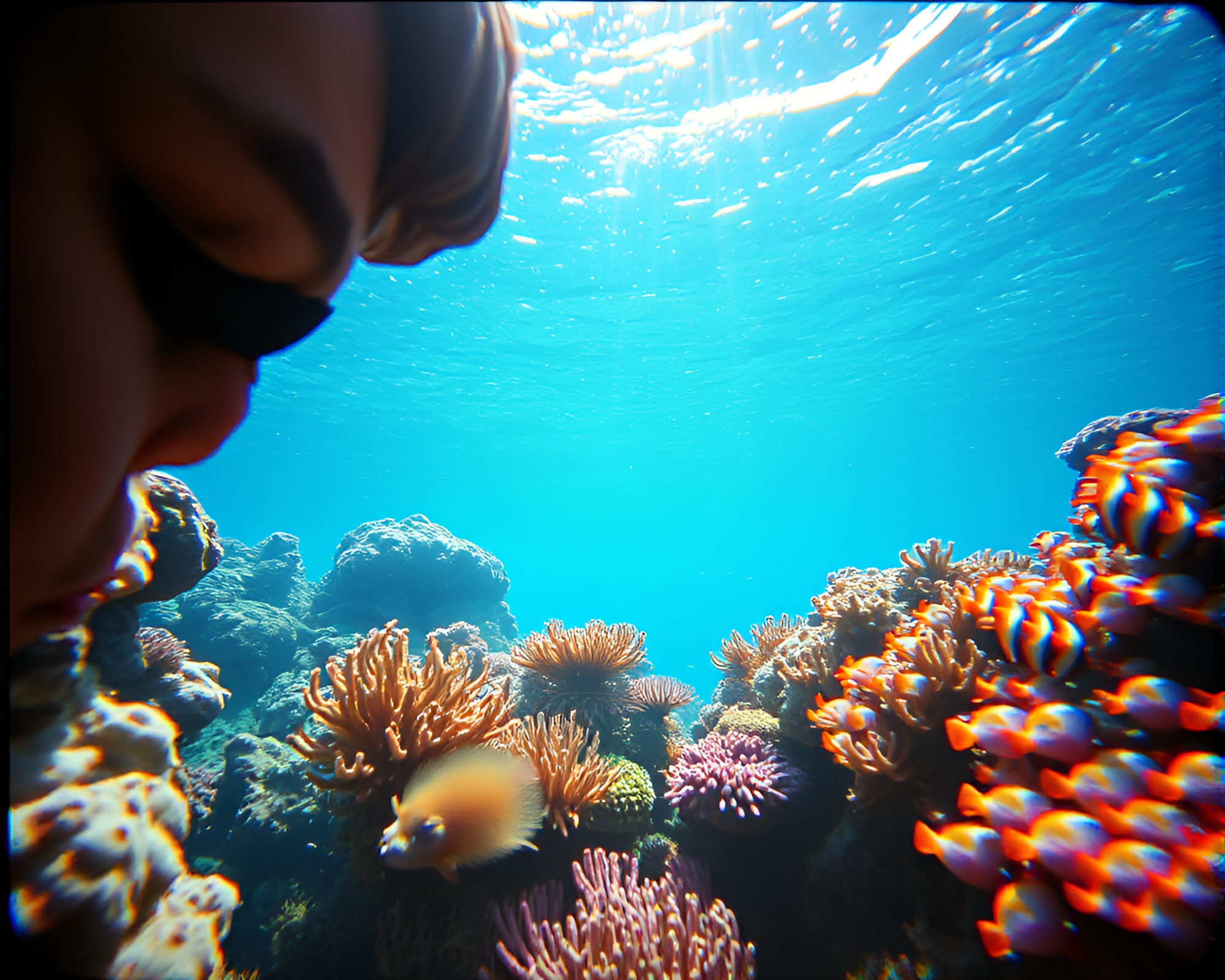 Architectural Rendering of Distorted Coral Reef with Vintage Vibe – free AI stock image