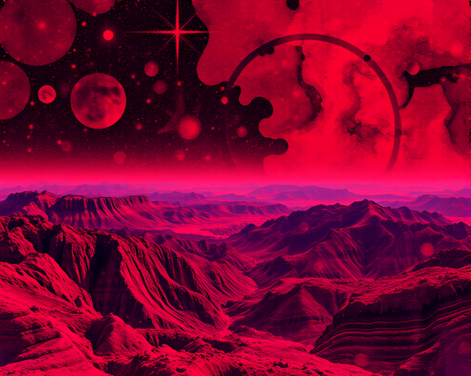 Ethereal Panoramic Quantum Fluctuations Collage – free AI stock image