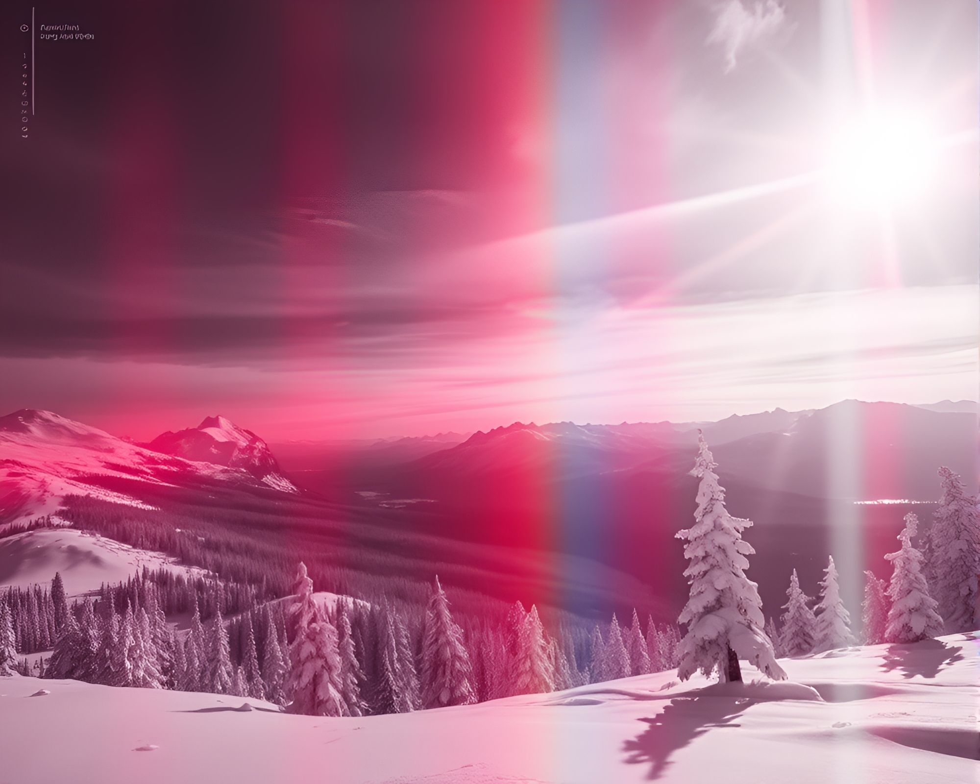Northern Tundra Futuristic Rainbow Refraction – free AI stock image