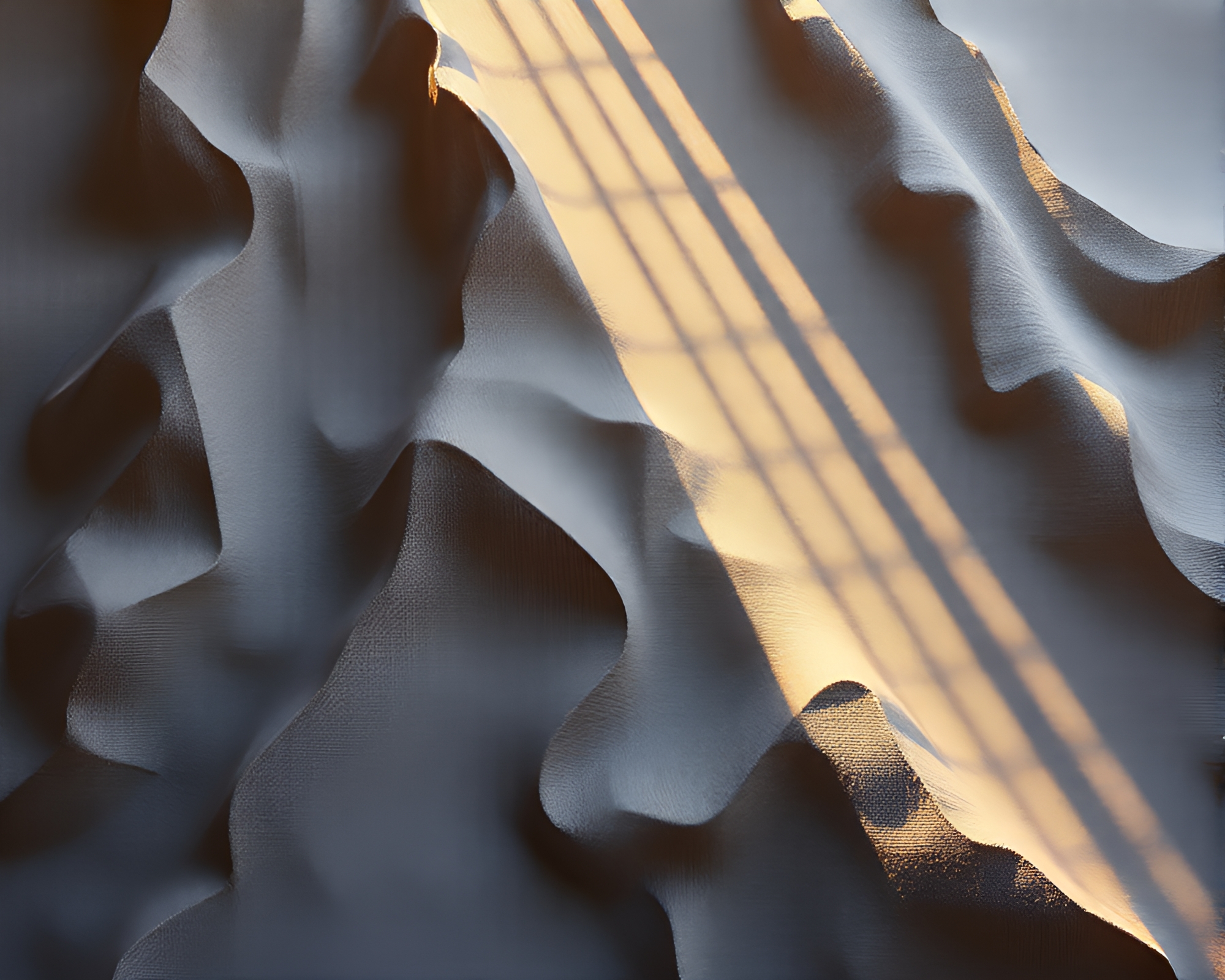 Robotic Sunbeam: Oil Impasto Cloth Simulation Artwork – free AI stock image