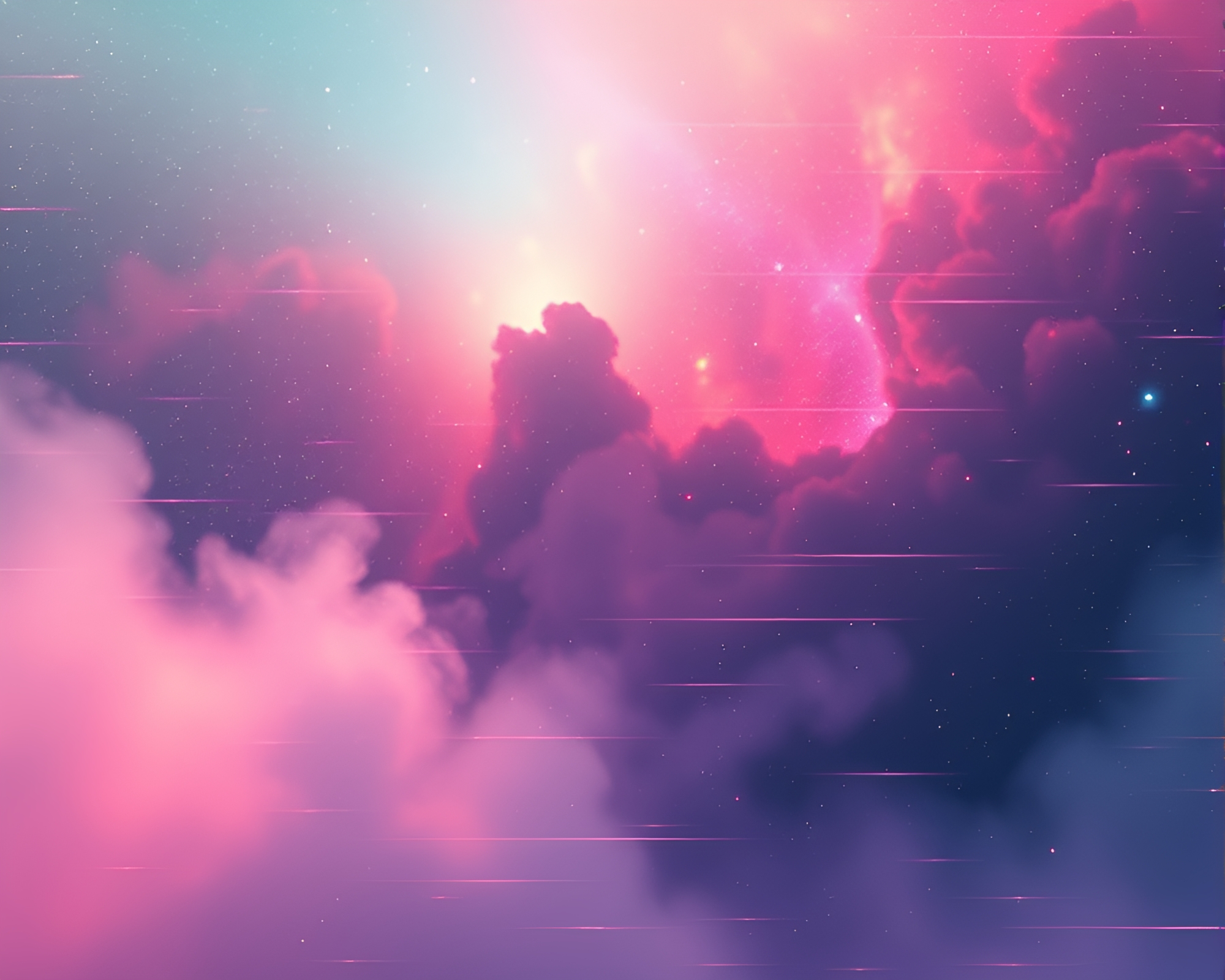 Foggy Glitch: Cosmic Nebula Illustration – free AI stock image
