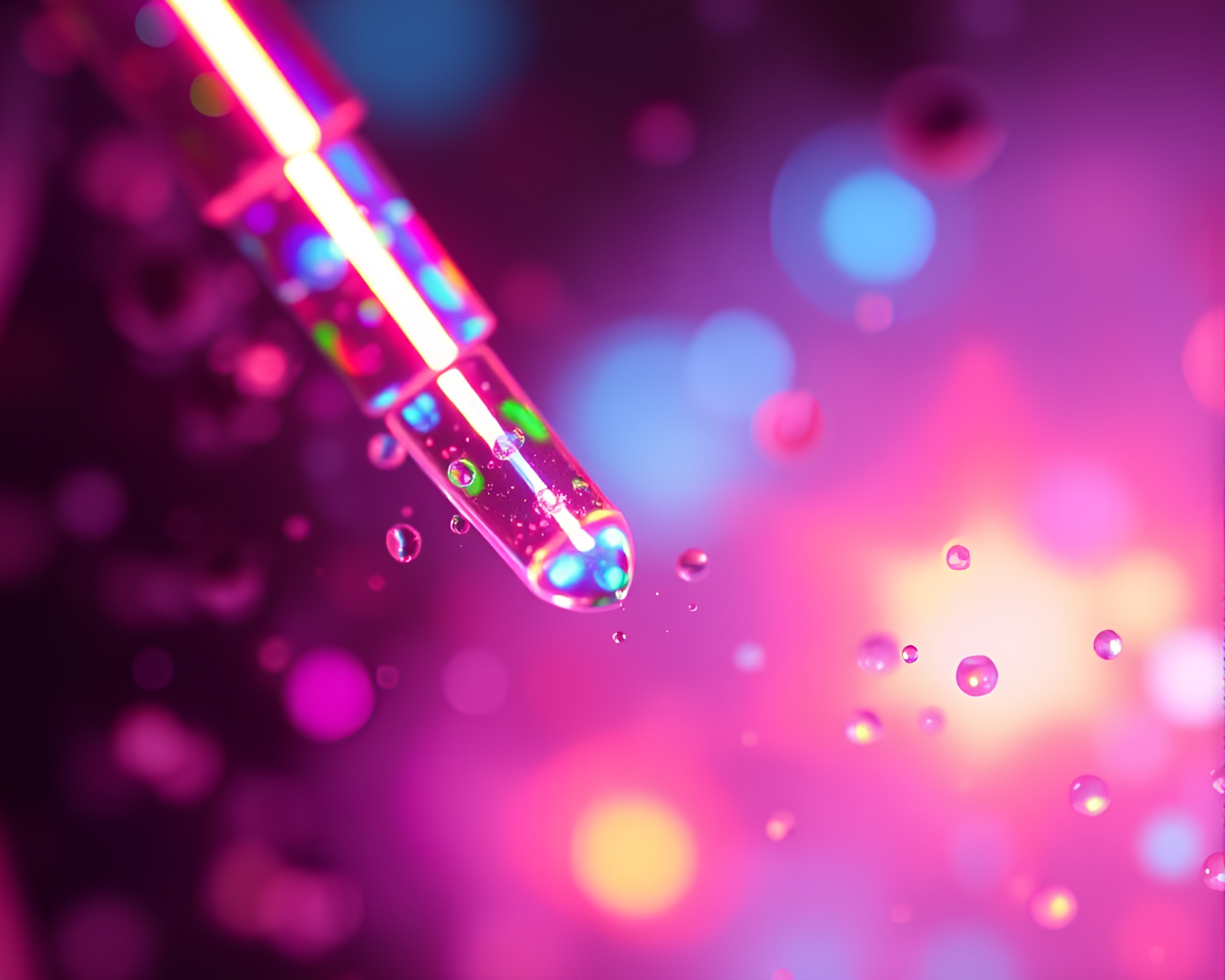 Glistening Soap Film Iridescence Microscopic Voxel Art – free AI stock image
