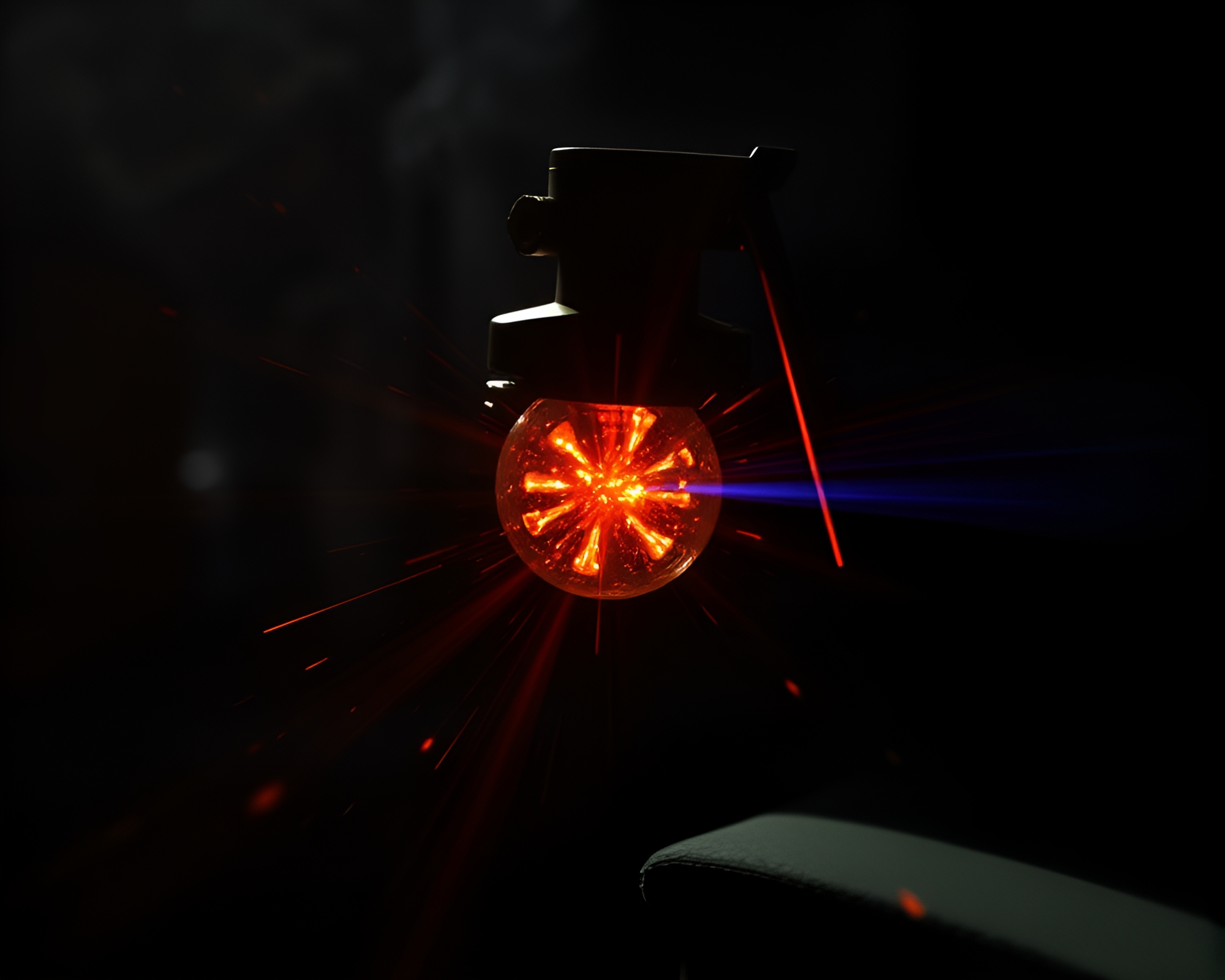 Antimatter Grenade Explosion: Chiaroscuro Drama – free AI stock image