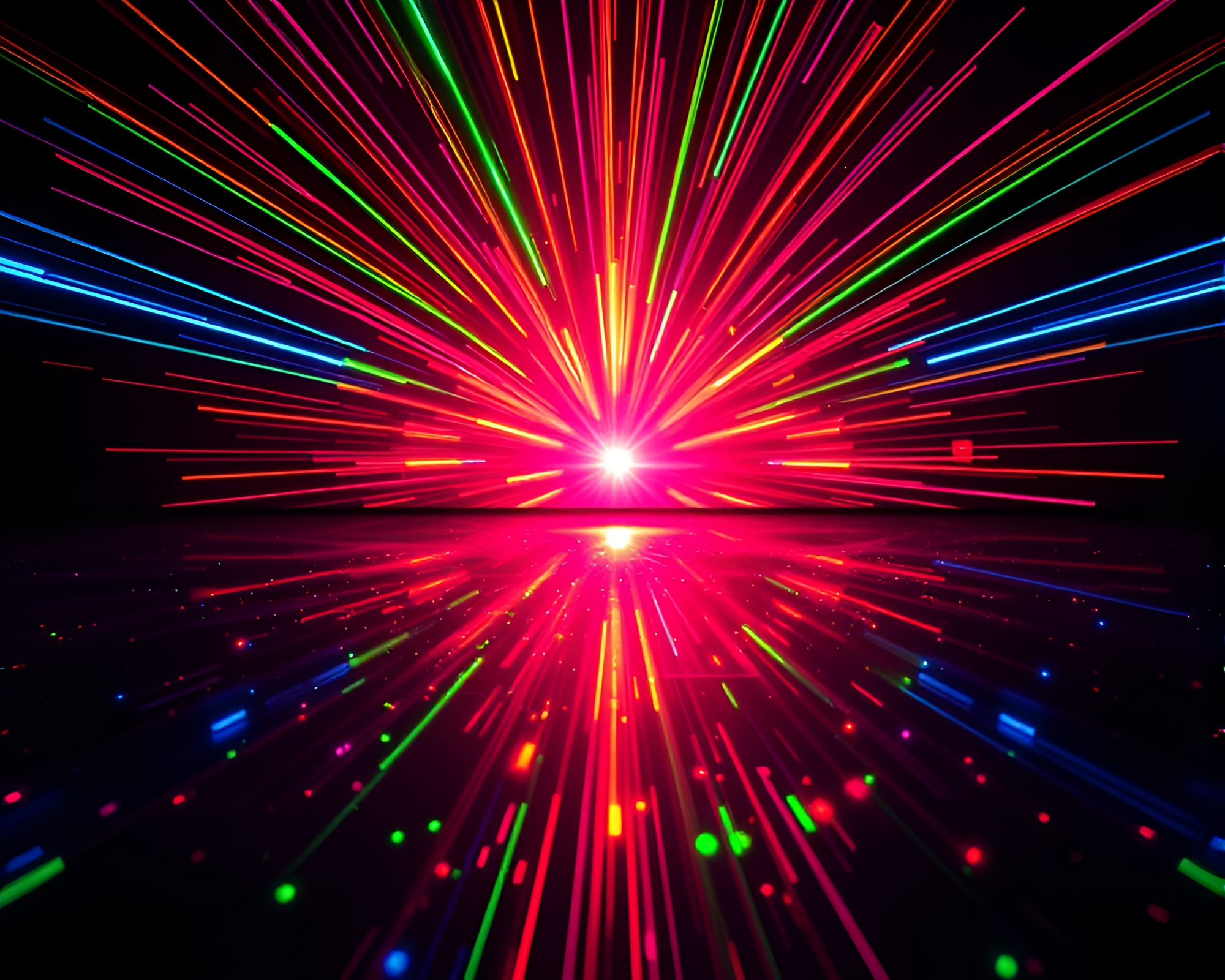 Neon Bio-Printing: 3D Future Creation in Starburst Colors – free AI stock image